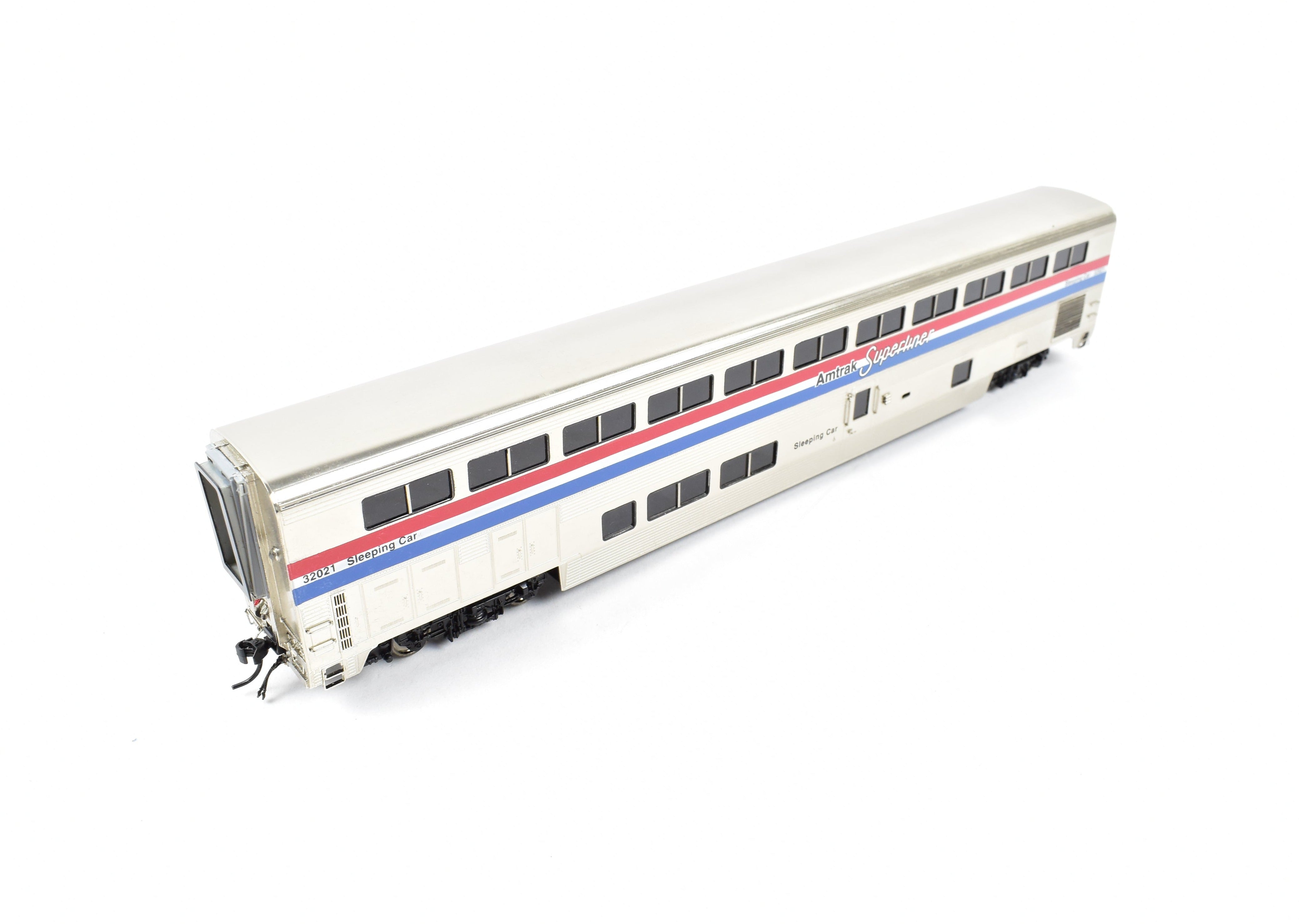 HO Scale Brass Amtrak Phase III Superliner Sleeping Car Model F/P #32021 by Overland Models, Inc. - A Collectible Train Replica