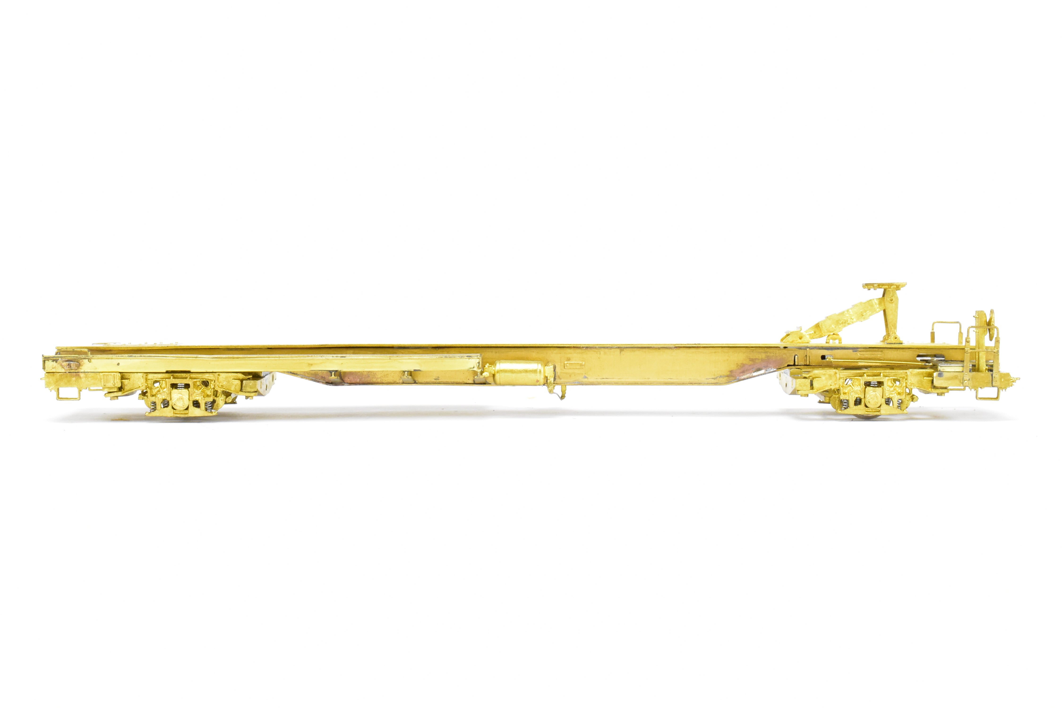 HO Scale Brass Model Railroad Car - Overland Models, Inc. (OMI) Representing Various Roads TTX - Trailer Train (TTUX) Thrall Front Runner 50' TOFC Car with National Unitruck
