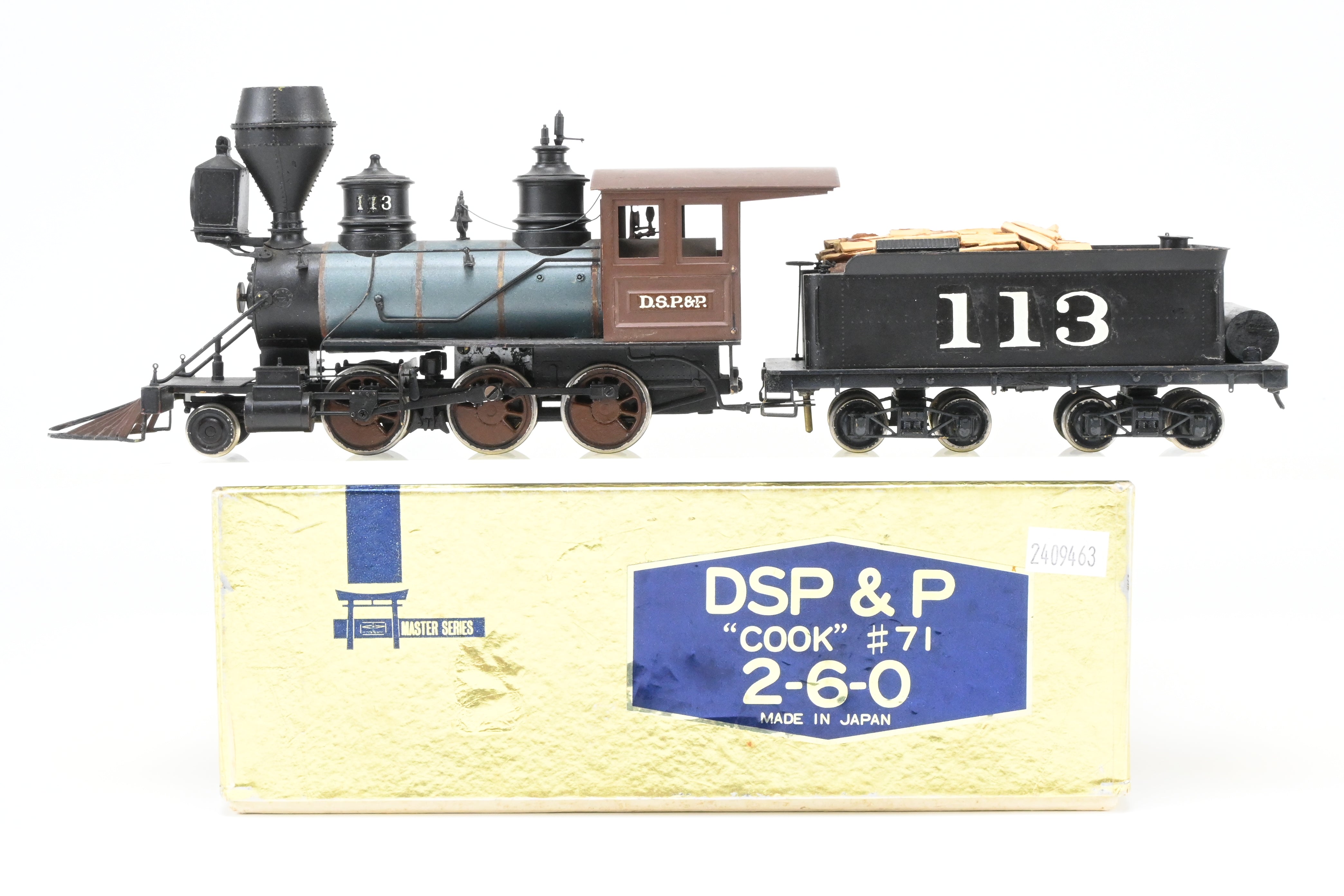 Upgraded Brass Balboa 2-6-0 Cook CP #113 Model with Can Motor