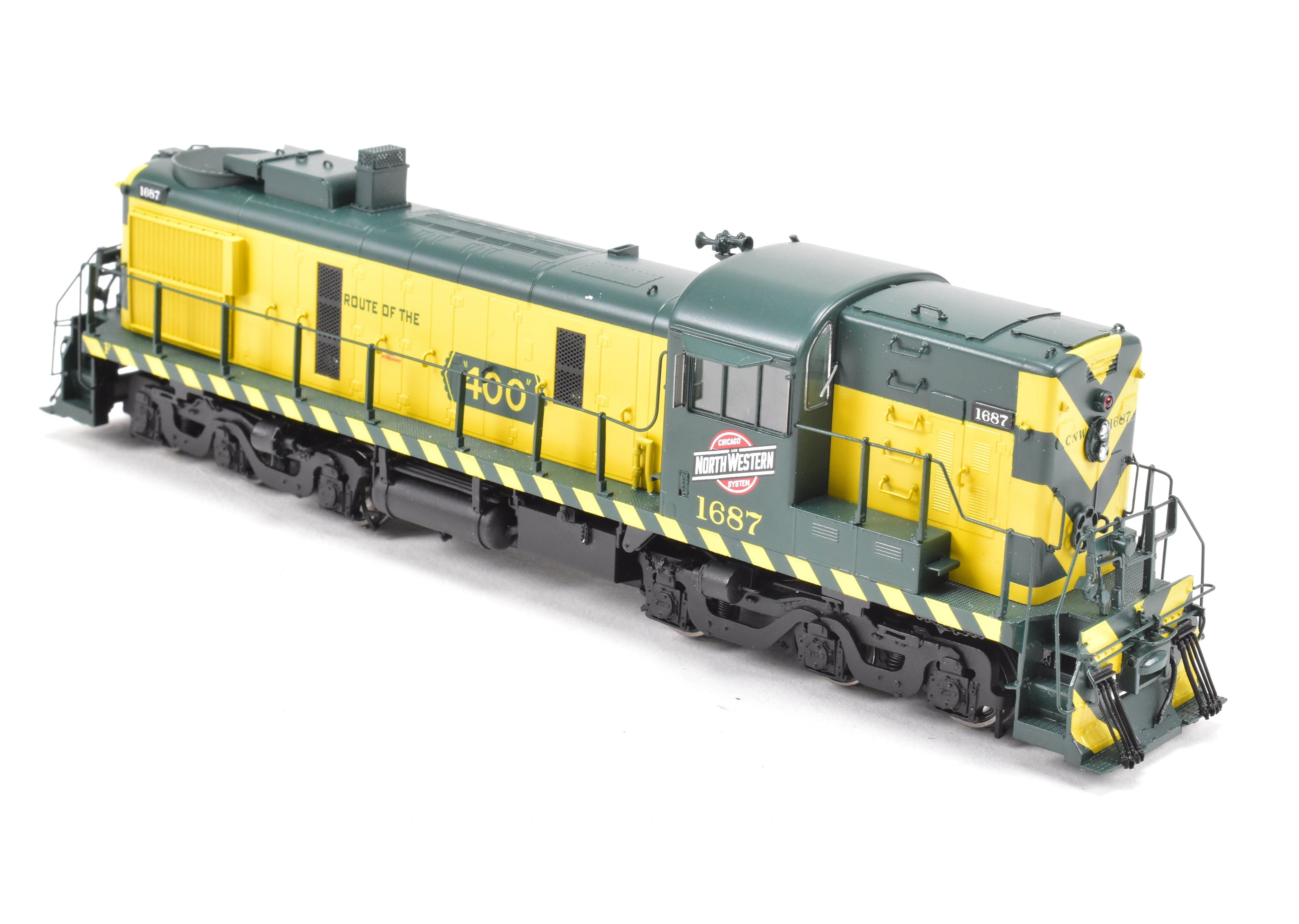HO Scale Brass Model Train by Overland Models, Inc. (OMI) - Chicago & North Western ALCO RSD - 5 Phase III Hammerhead FP #1687 with Tsunami DCC and Sound Function
