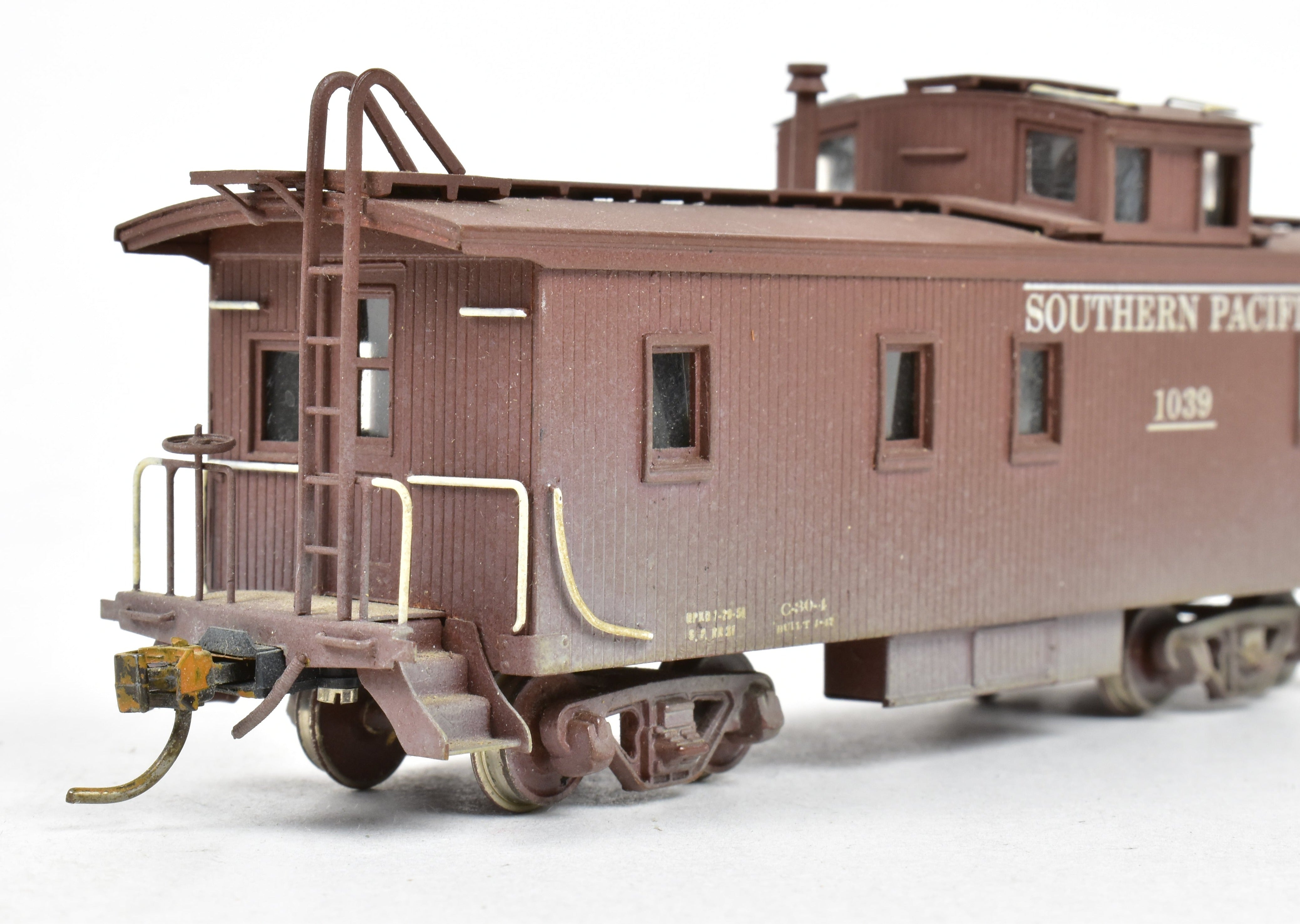 HO Scale Brass Balboa SP - Southern Pacific C30 - 1 Wood Caboose Model with Custom Painting and Weathering