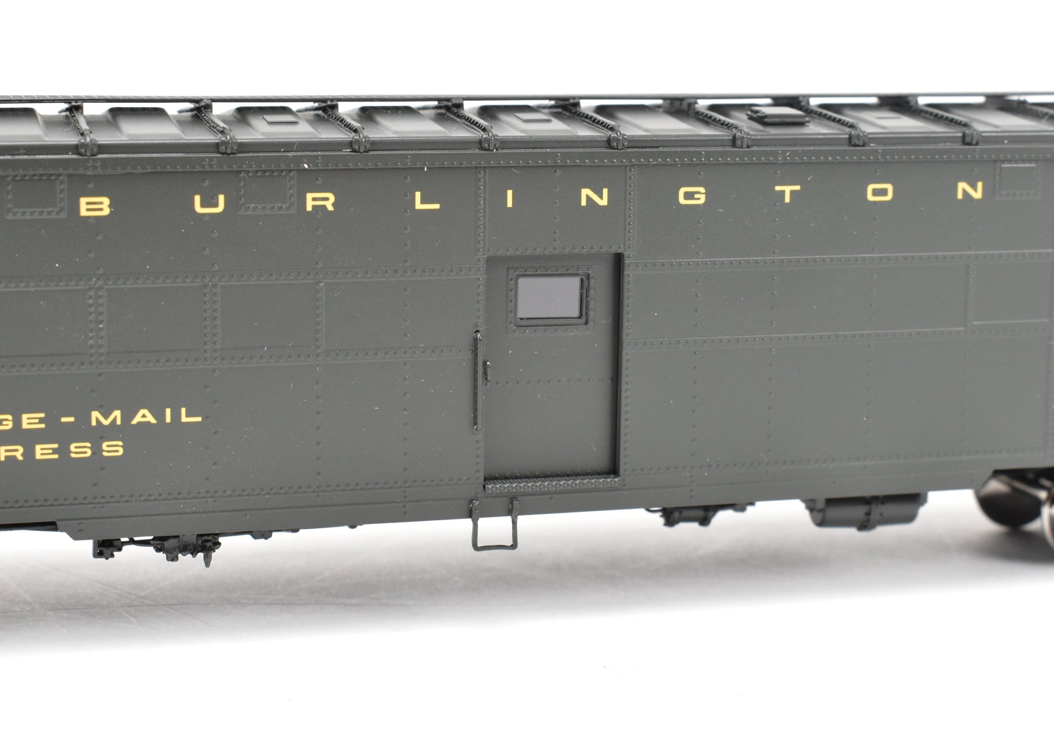 HO Brass Precision Scale Co. CB&Q Burlington Route BE-1 Express Car Factory Painted