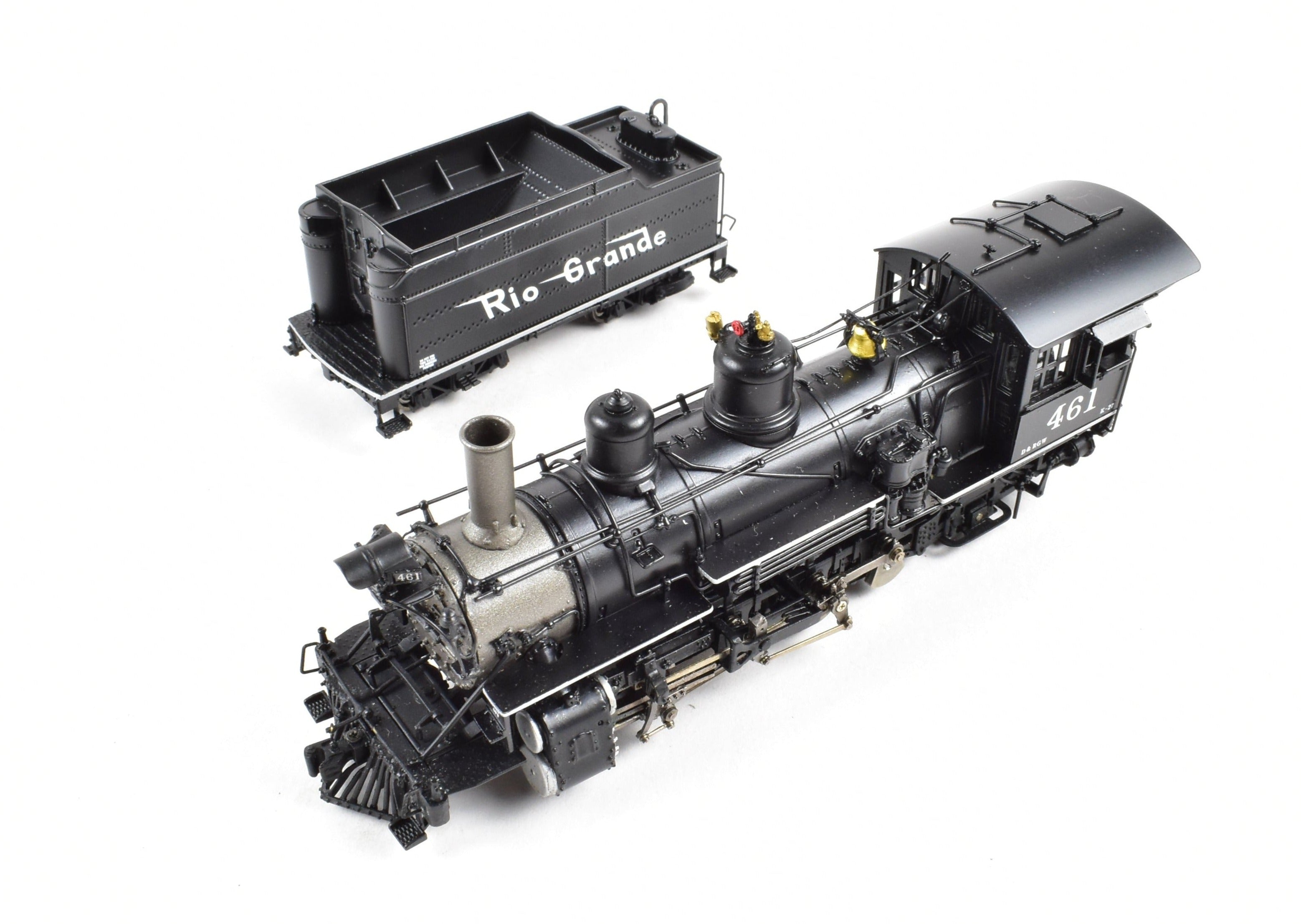 HOn3 Scale Brass Hybrid Model Train - Mountain Model Imports D&RGW (Denver & Rio Grande Western) K - 27 2 - 8 - 2 Locomotive #461 FP
