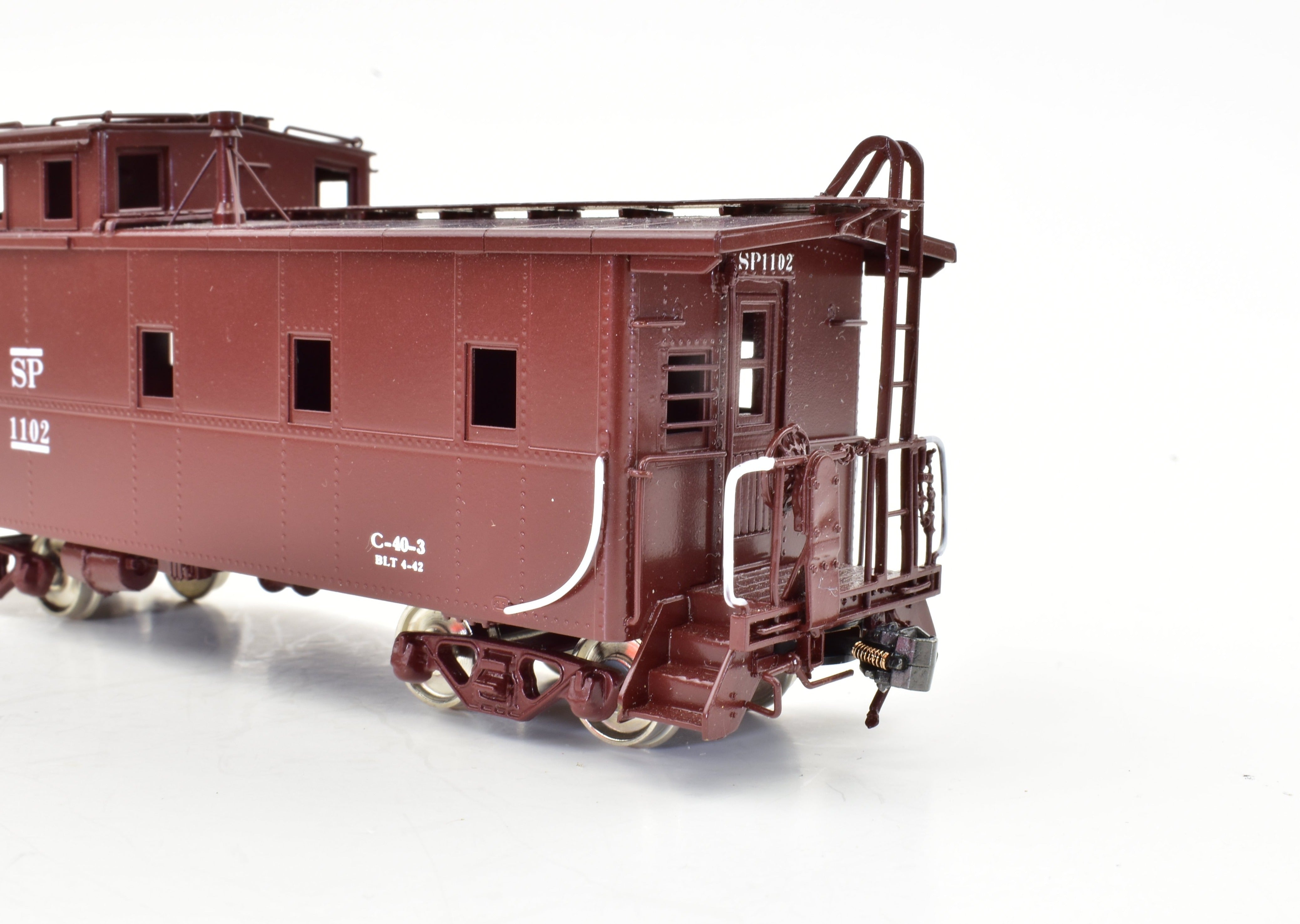 HO Scale Brass Precision Scale Co. Model of Southern Pacific C - 40 - 3 Steel Cupola Caboose with FP Design