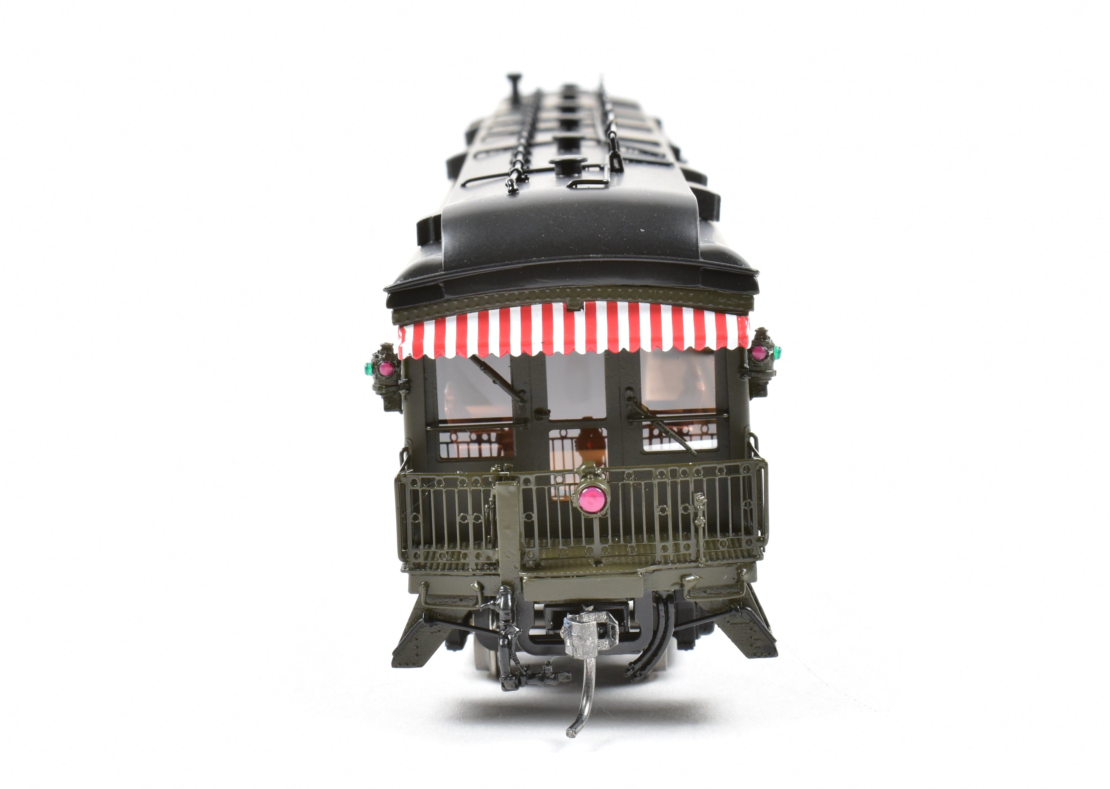 High - Quality HO Scale New Brass Model Train: North Bank Line (NBL) and Great Northern (GN) 2nd A3 Business Car in Pullman Green Color