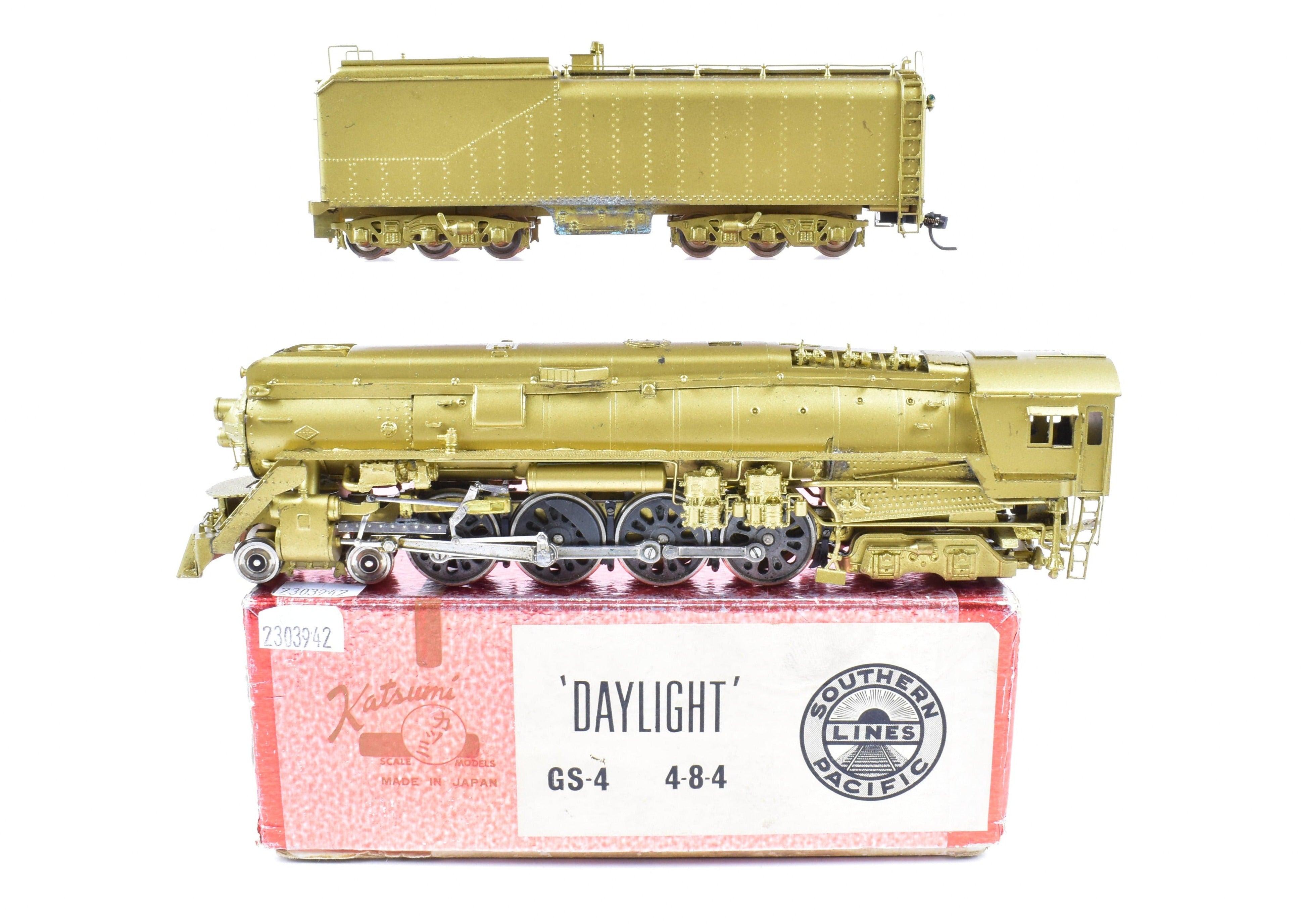 HO Scale Brass Balboa Model Train - Southern Pacific GS - 4 4 - 8 - 4 Locomotive with Detachable Skirts