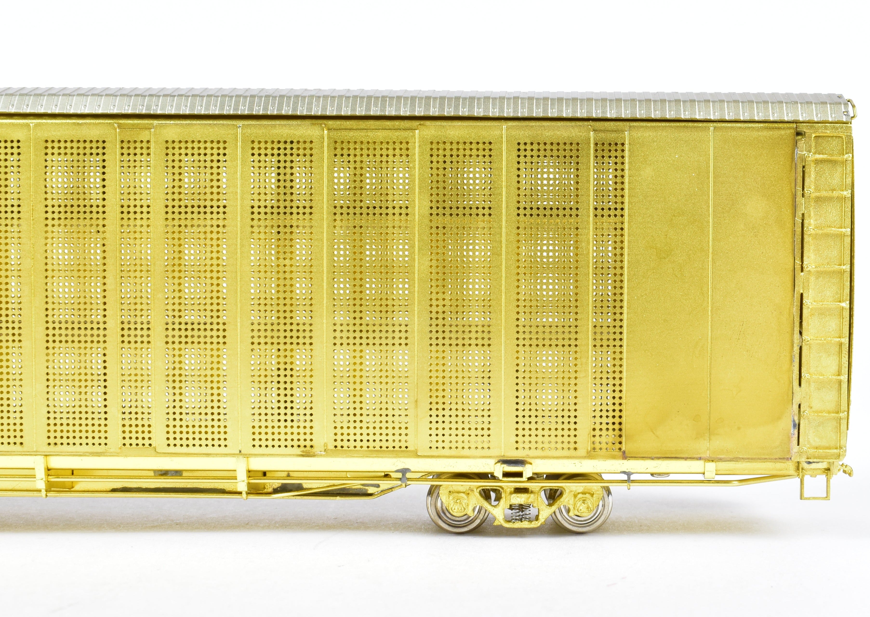 HO Brass OMI Overland Safe-T-Pack Tri-Level Auto Rack with Special Doors (ATSF, FEC, N&W, WP)