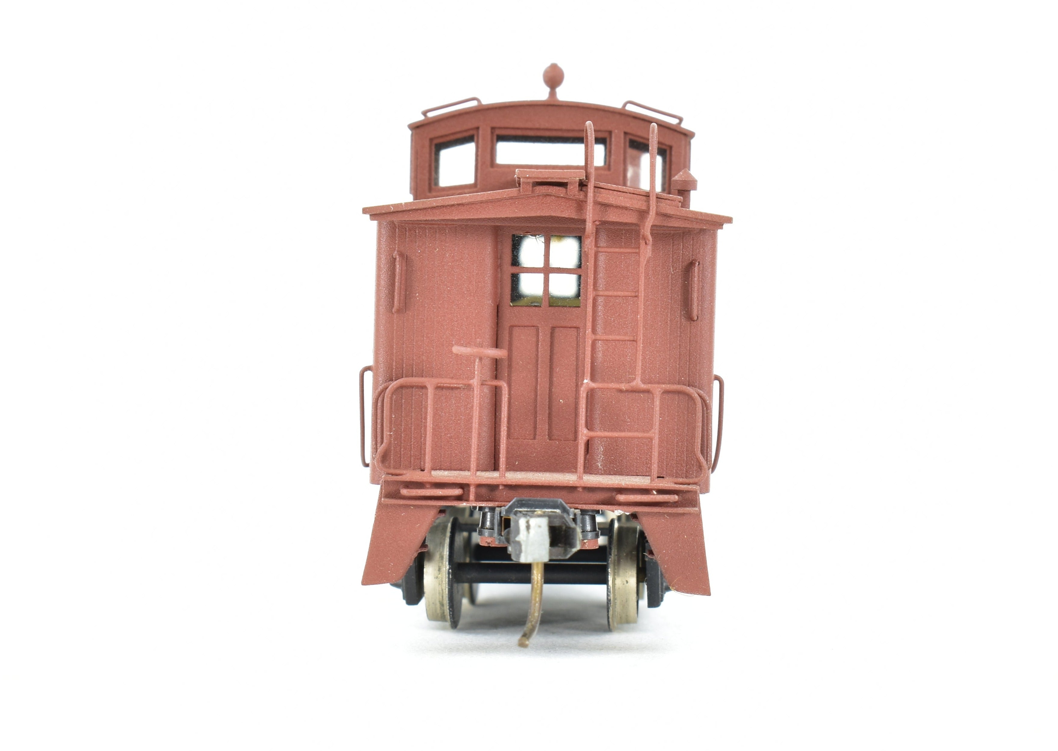HO Scale Custom Painted Brass Wood Caboose Model by Trains Inc. for Chicago & North Western (C&NW) Railway