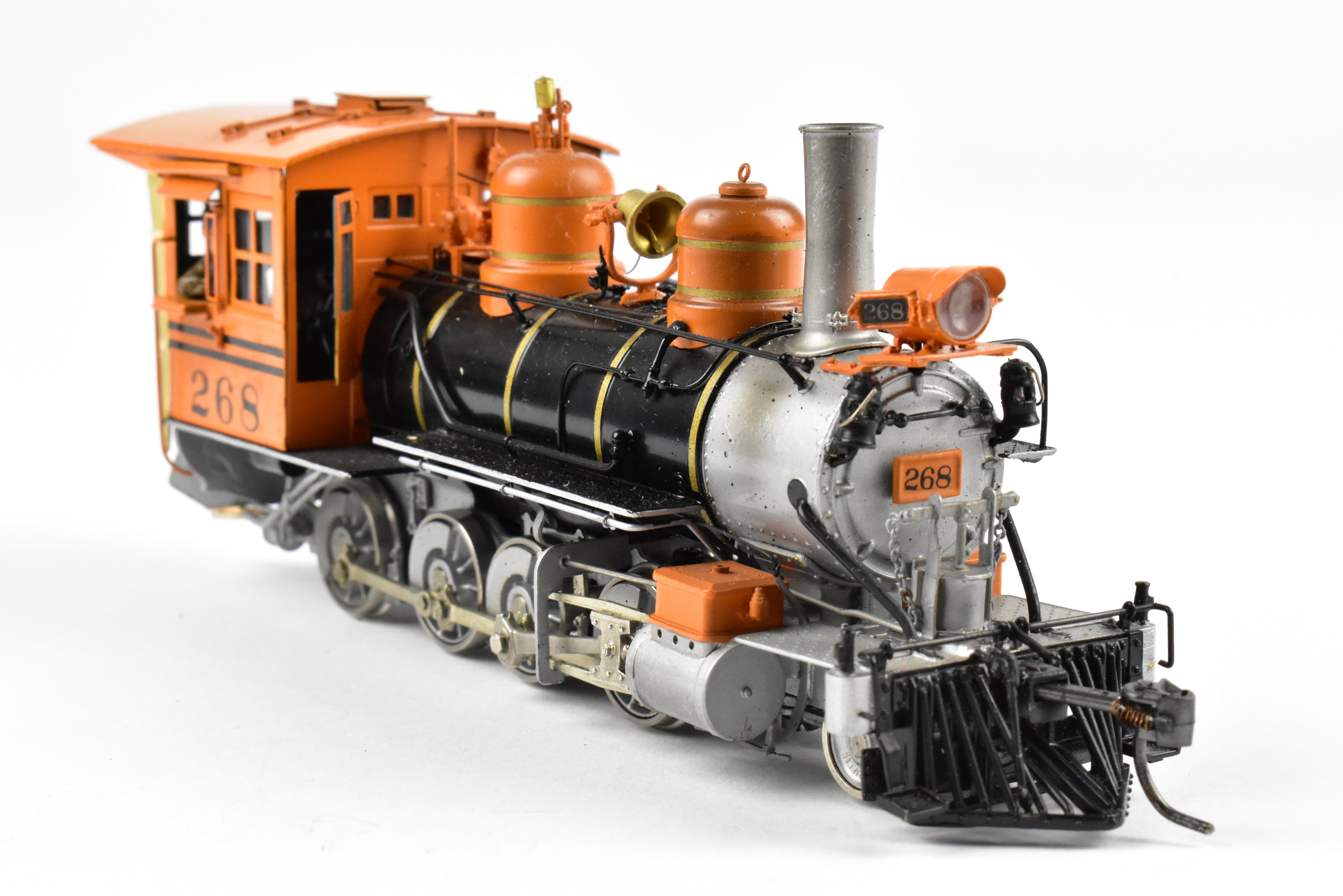1989 Sn3 Brass Steam Locomotive Milestone Models D&RGW - Denver & Rio Grande Western Class C - 16 2 - 8 - 0 #268 with Bumblebee Scheme in Excellent Condition