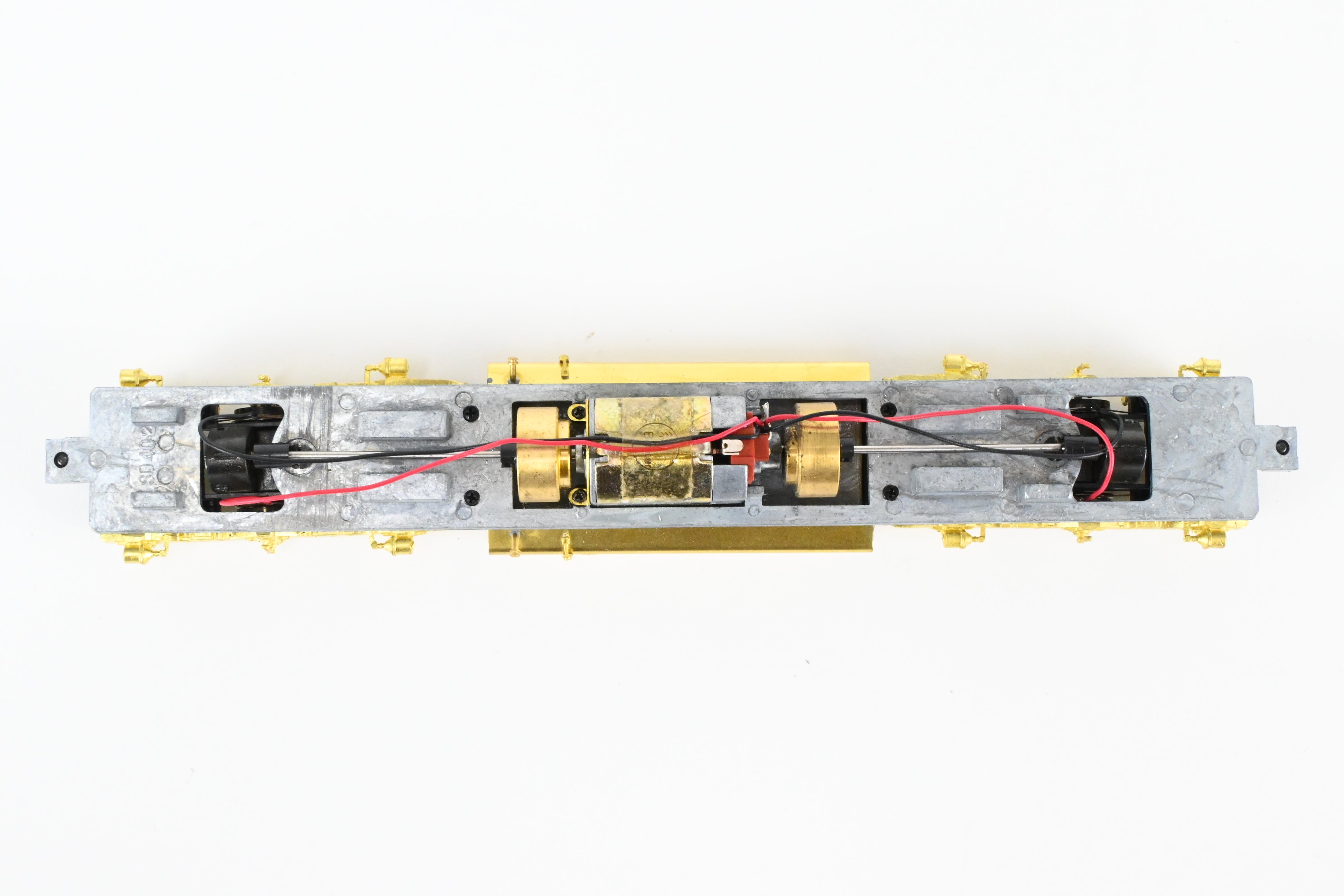 HO Scale Brass Model Train Drive Systems by Overland Models Inc. for Athearn EMD SD40 - 2 Locomotives with HT - C Trucks and Large Fuel Tank