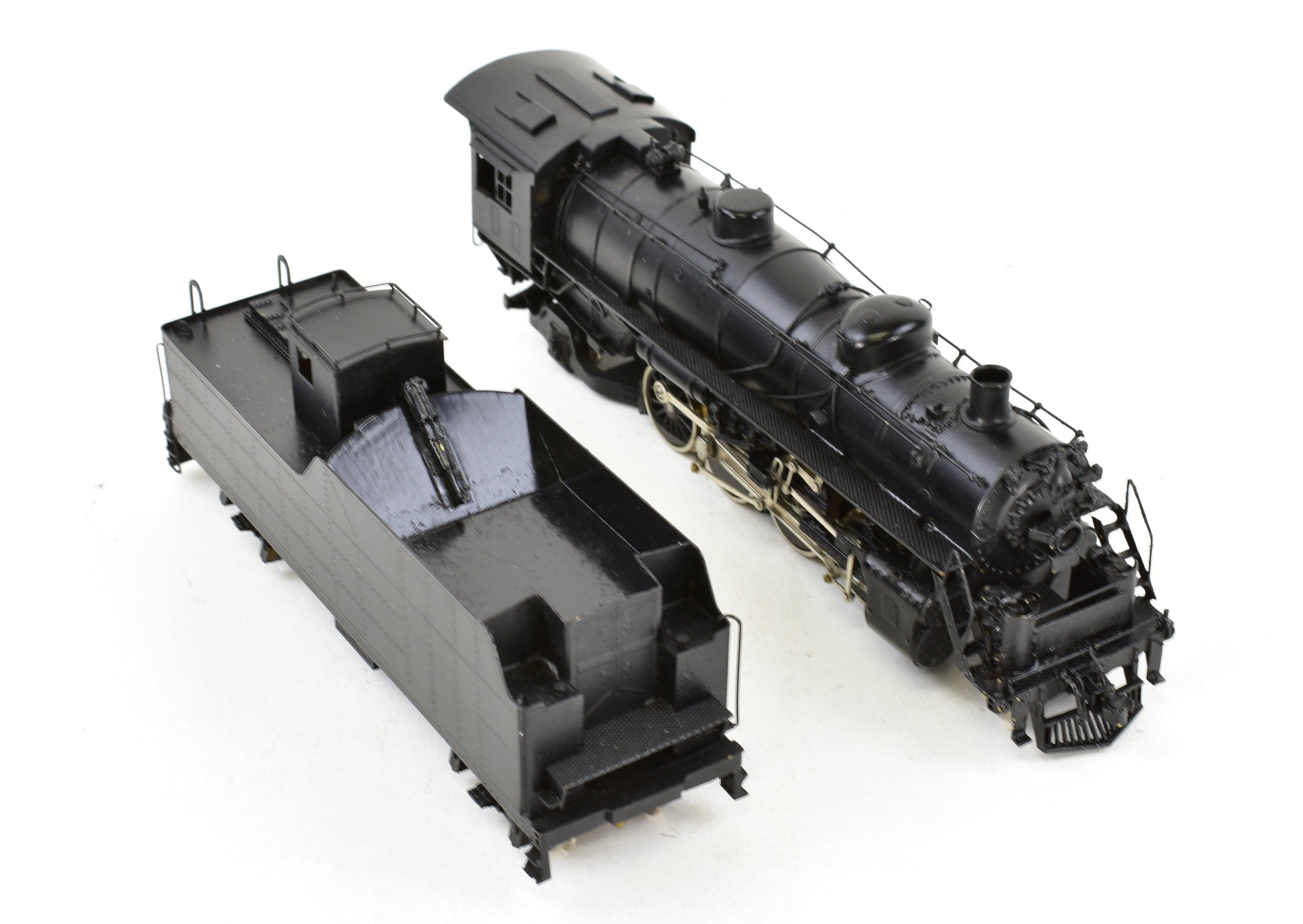 HO Scale Brass Hallmark Midland Valley 2-8-2 #601 with All-Black Custom Paint