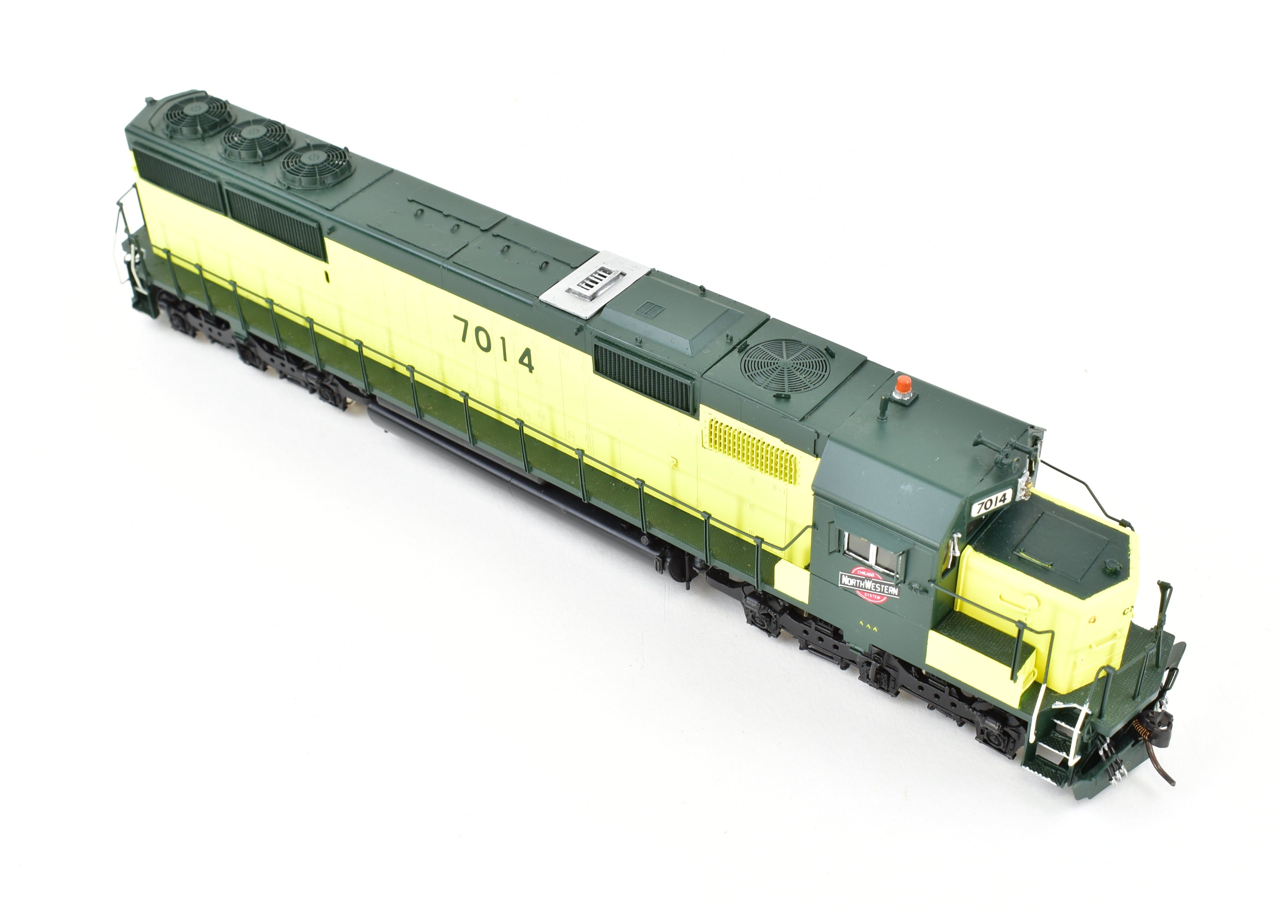 HO Scale Brass Locomotive Model by OMI - Overland Models, Inc., Missouri Pacific EMD SD50 Pro - Painted in Chicago & North Western Livery, Road Number 7014