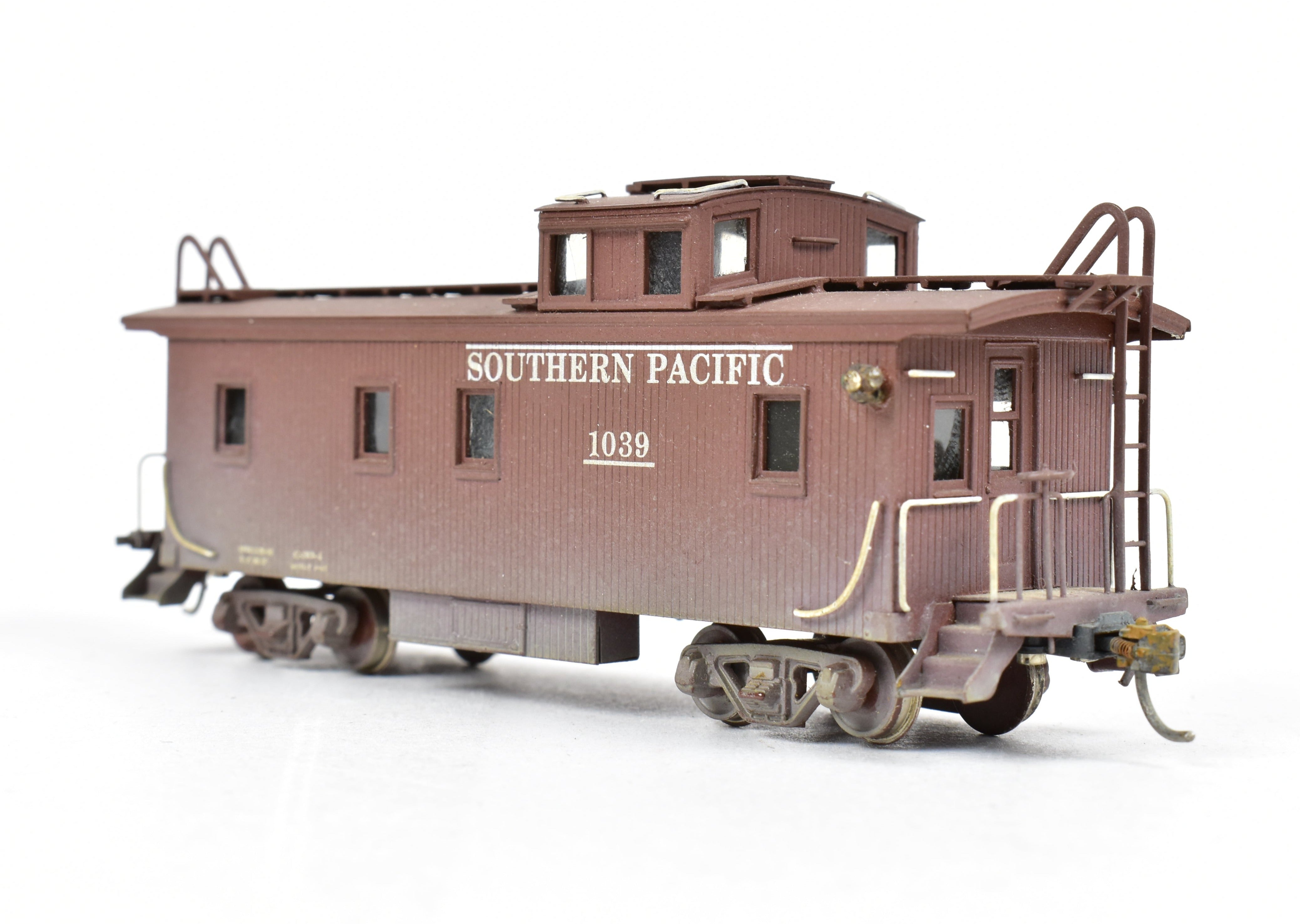 HO Scale Brass Balboa SP - Southern Pacific C30 - 1 Wood Caboose Model with Custom Painting and Weathering