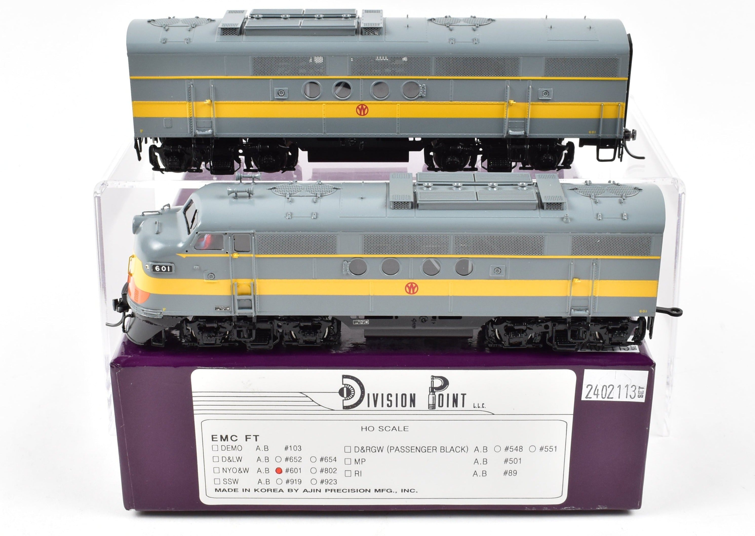 HO Scale Brass DVP Division Point NYO&W Factory Painted Locomotive Set No. 601
