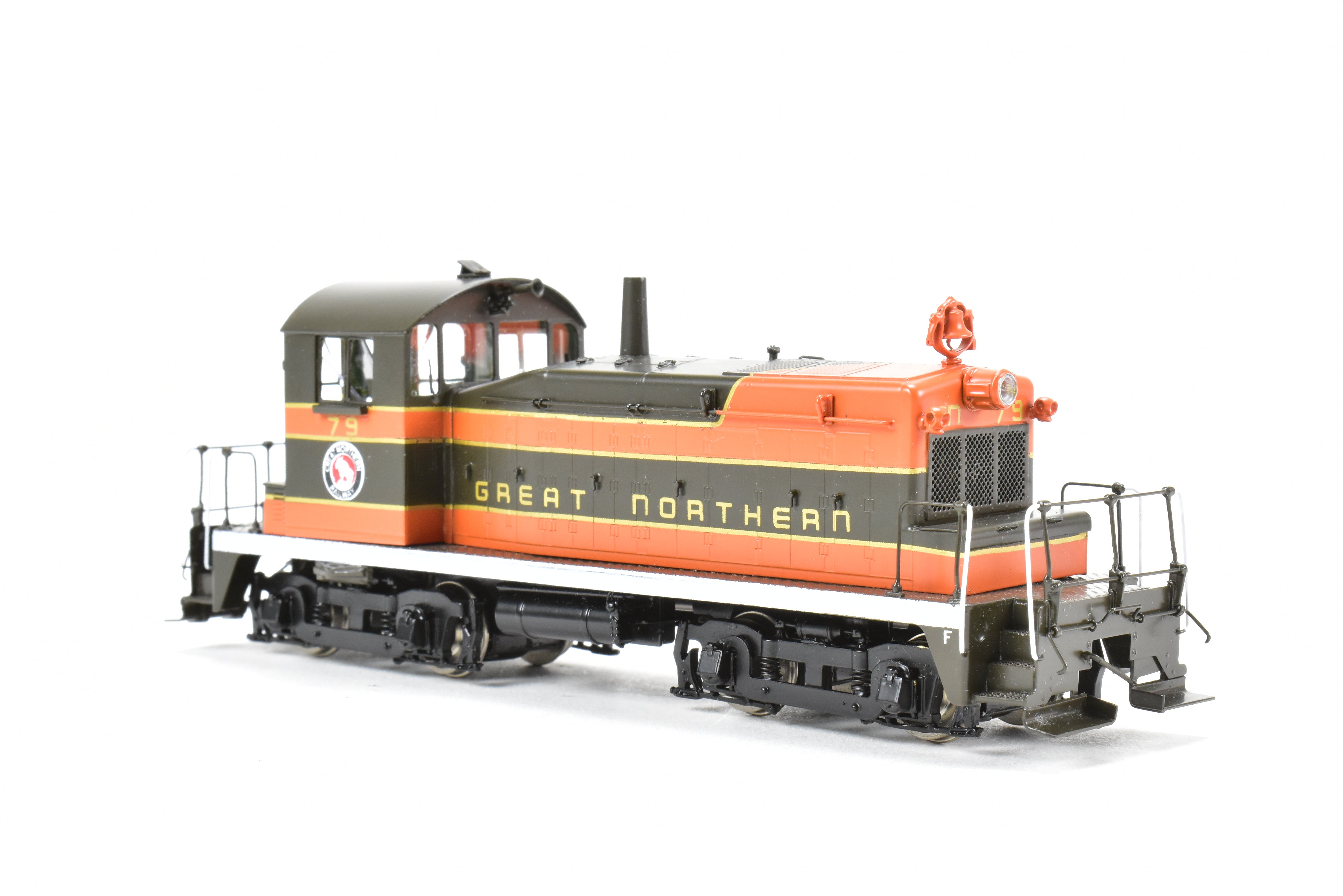 HO Scale Brass Precision Scale Co. (PSC) Model of Great Northern EMC/EMD SW-1 Phase III Intermediate Locomotive #79 by Iron Horse