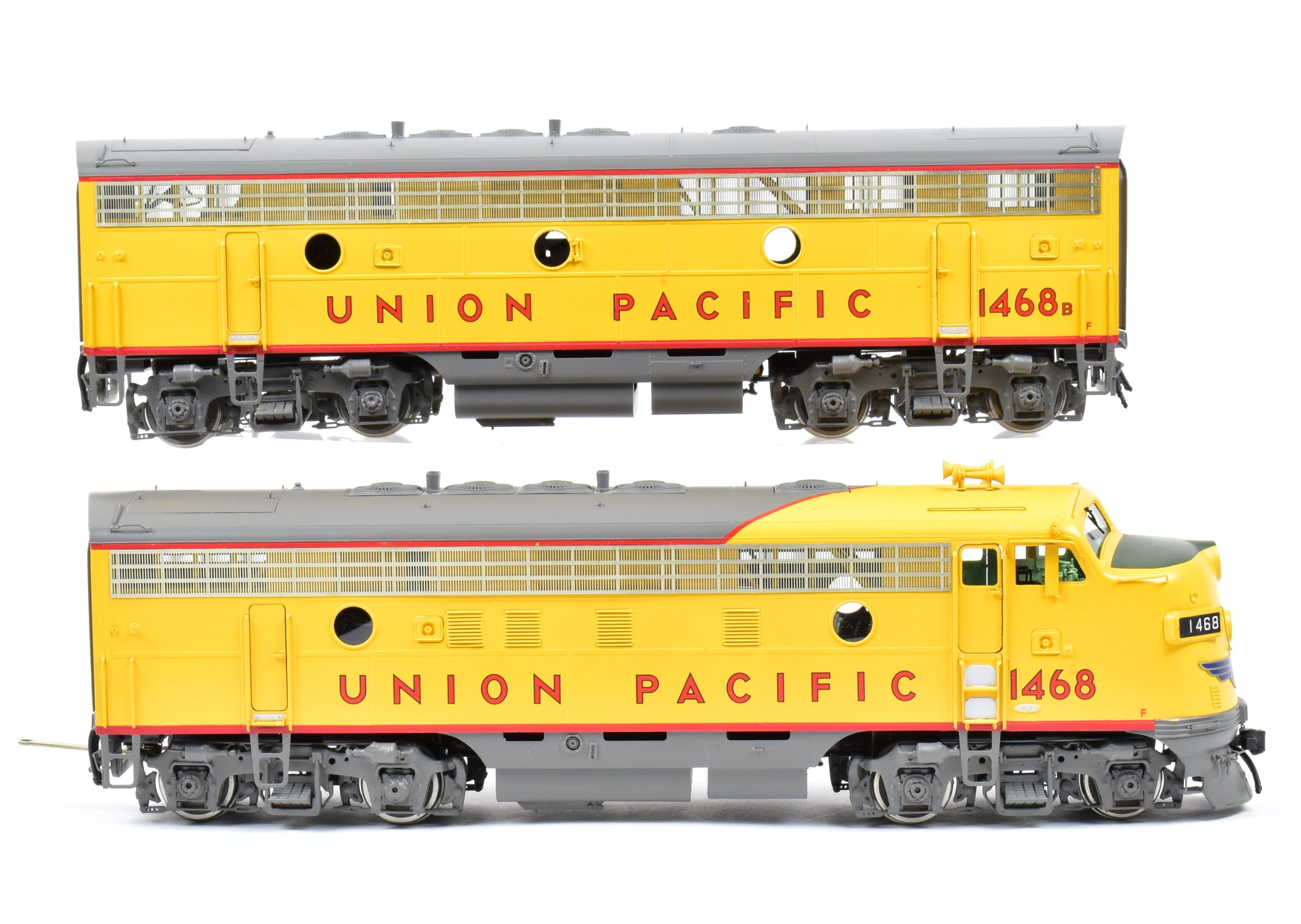 O Scale Model Train - Brass Key Imports Union Pacific EMD F - 7A/B Set, Factory - Painted Second Set with Unit Numbers 1468 & 1468B