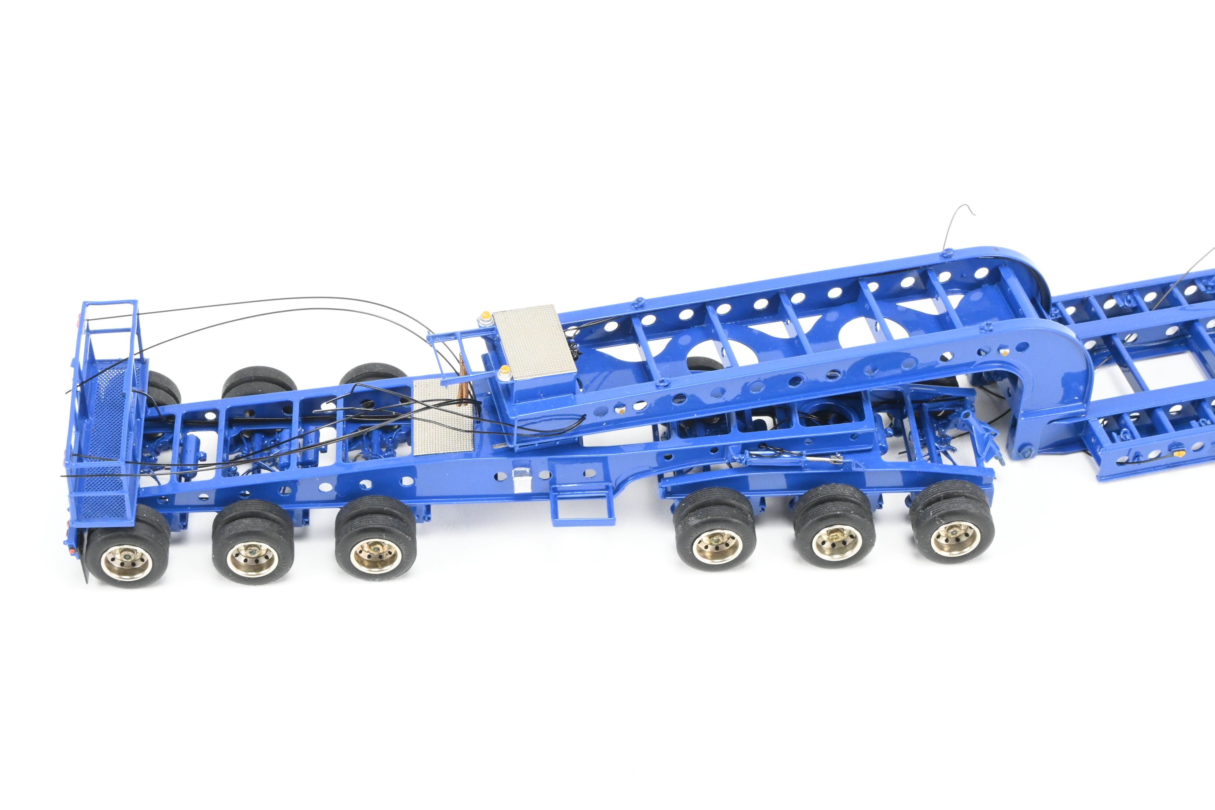 HO Scale Brass Construction OMI - Overland Models, Inc. Nelson Miller Transfer Extremely Rare One-of-a-Kind Pilot Models of 6-Axle and 9-Axle Heavy Haul Trailers in FP Blue, Never Produced