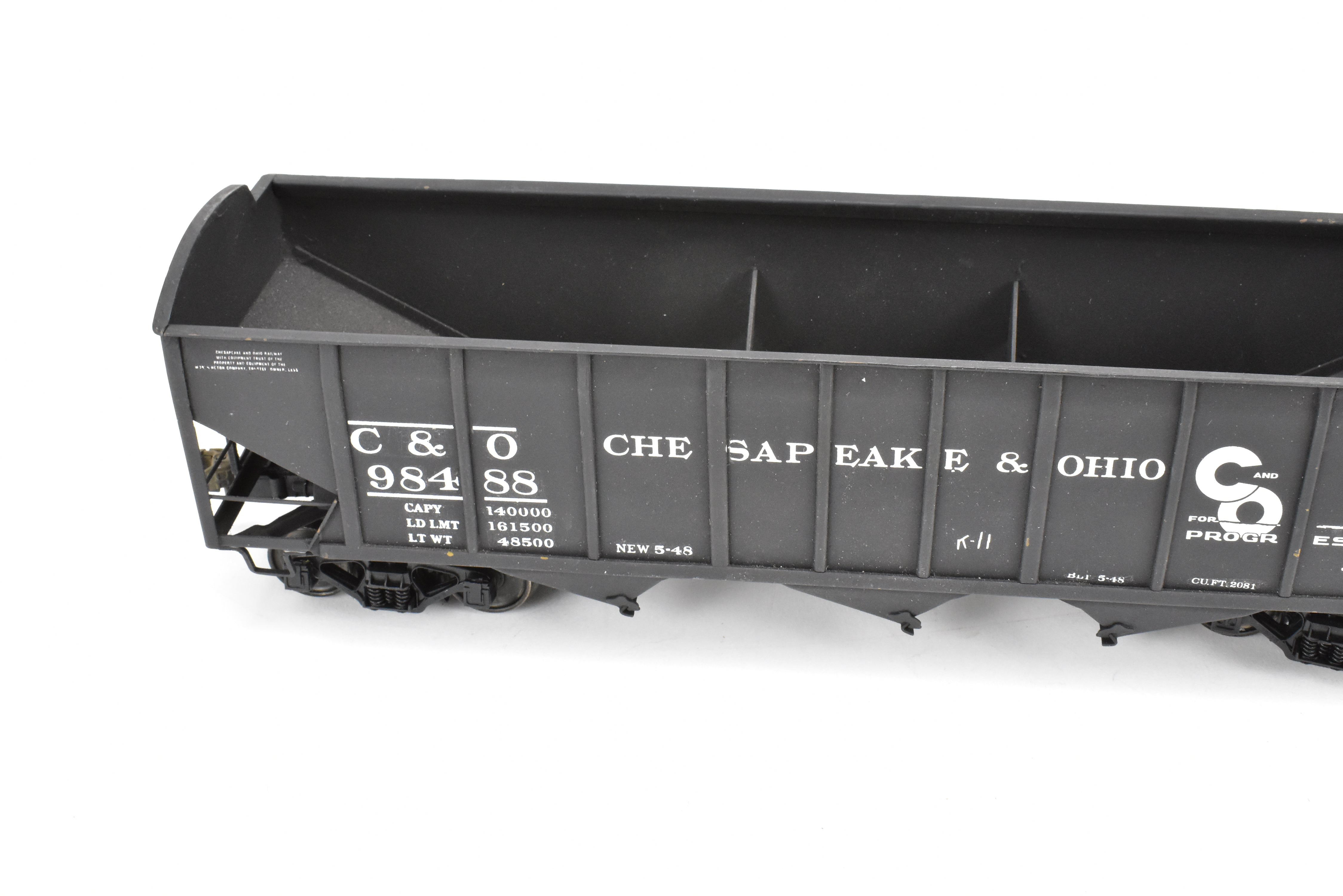 O Scale Custom Painted C&O Brass US Hobbies ACF Welded Triple Hopper #98488
