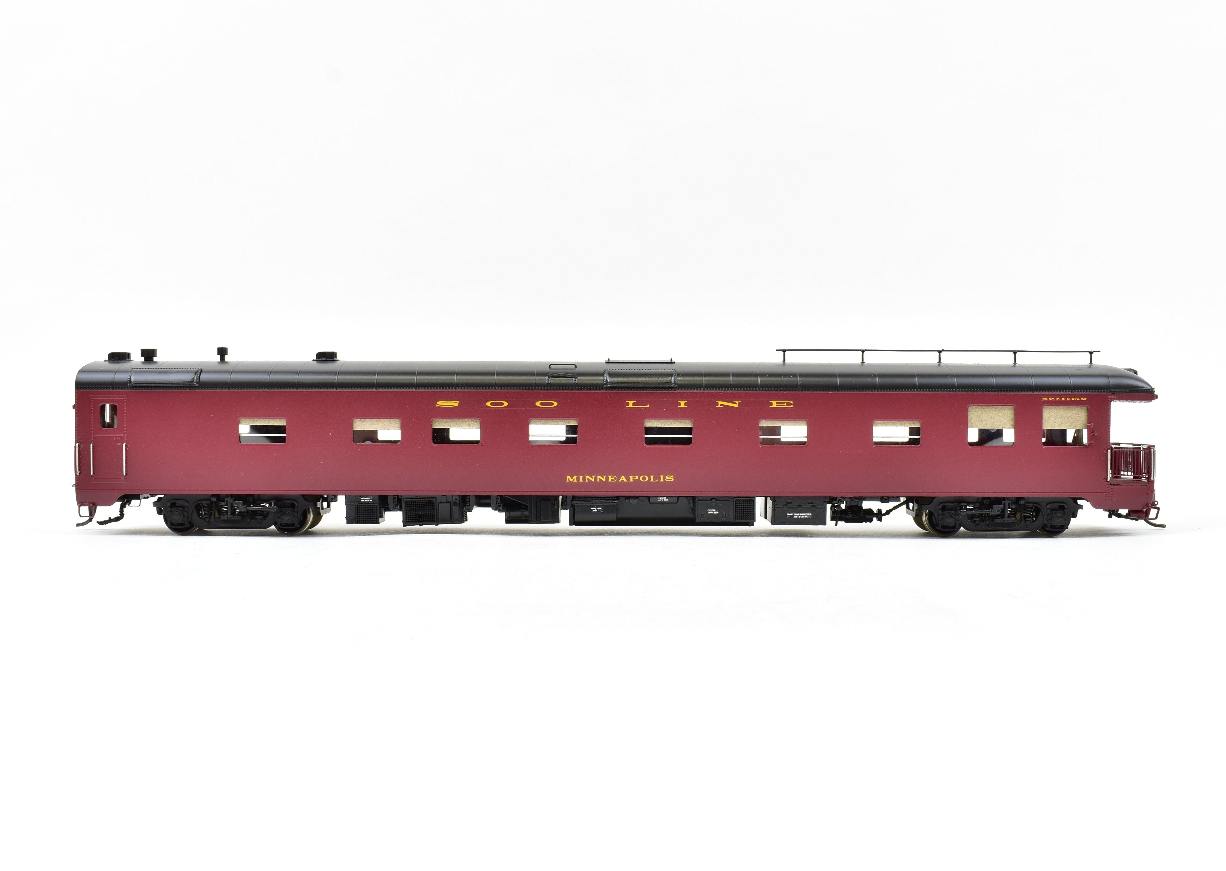 W&R Enterprises HO Brass Soo Line Business Car in Minneapolis Pro-Painted Finish
