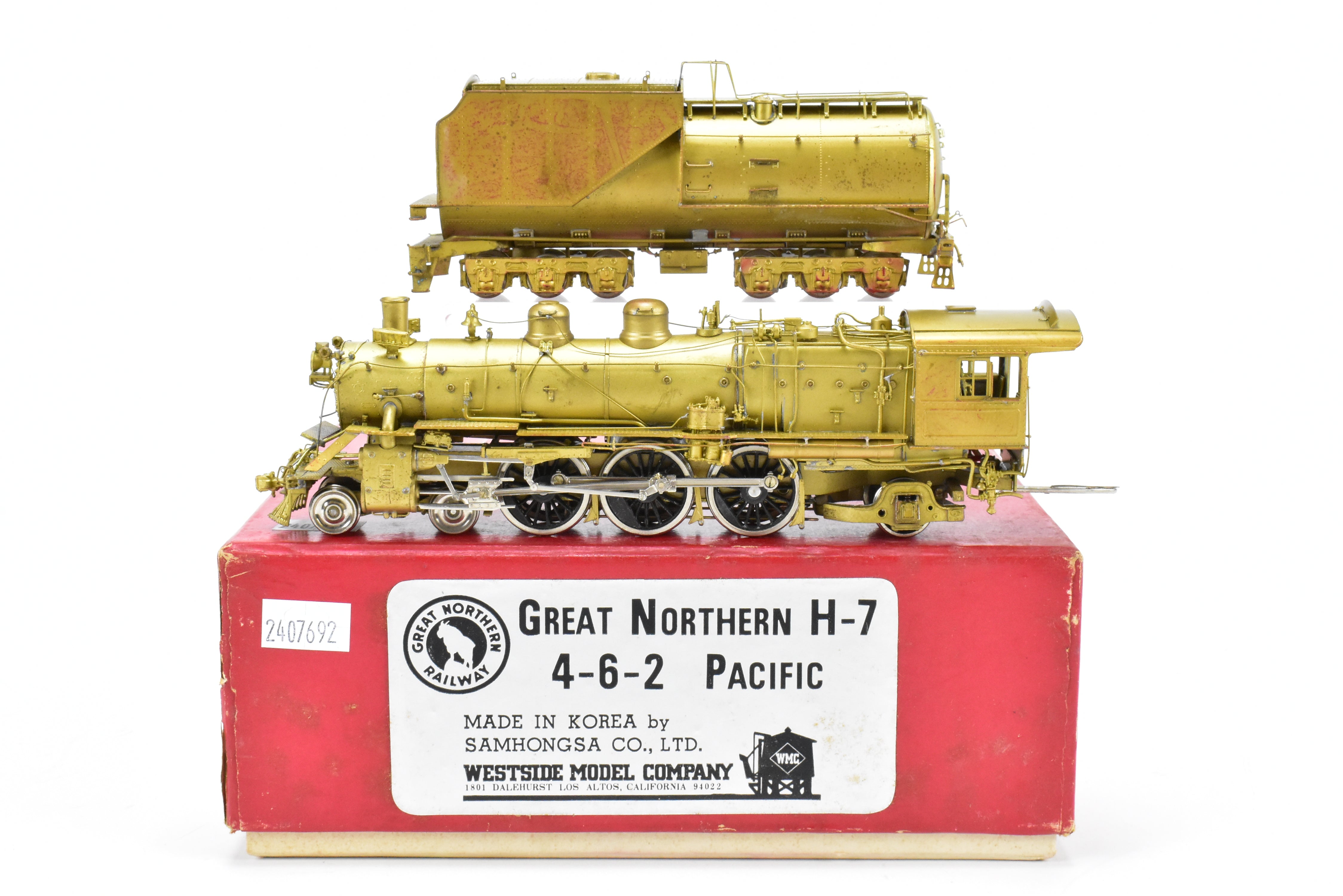 HO Brass Westside Model Co. GN - Great Northern 4-6-2 H-7 Pacific Model Train