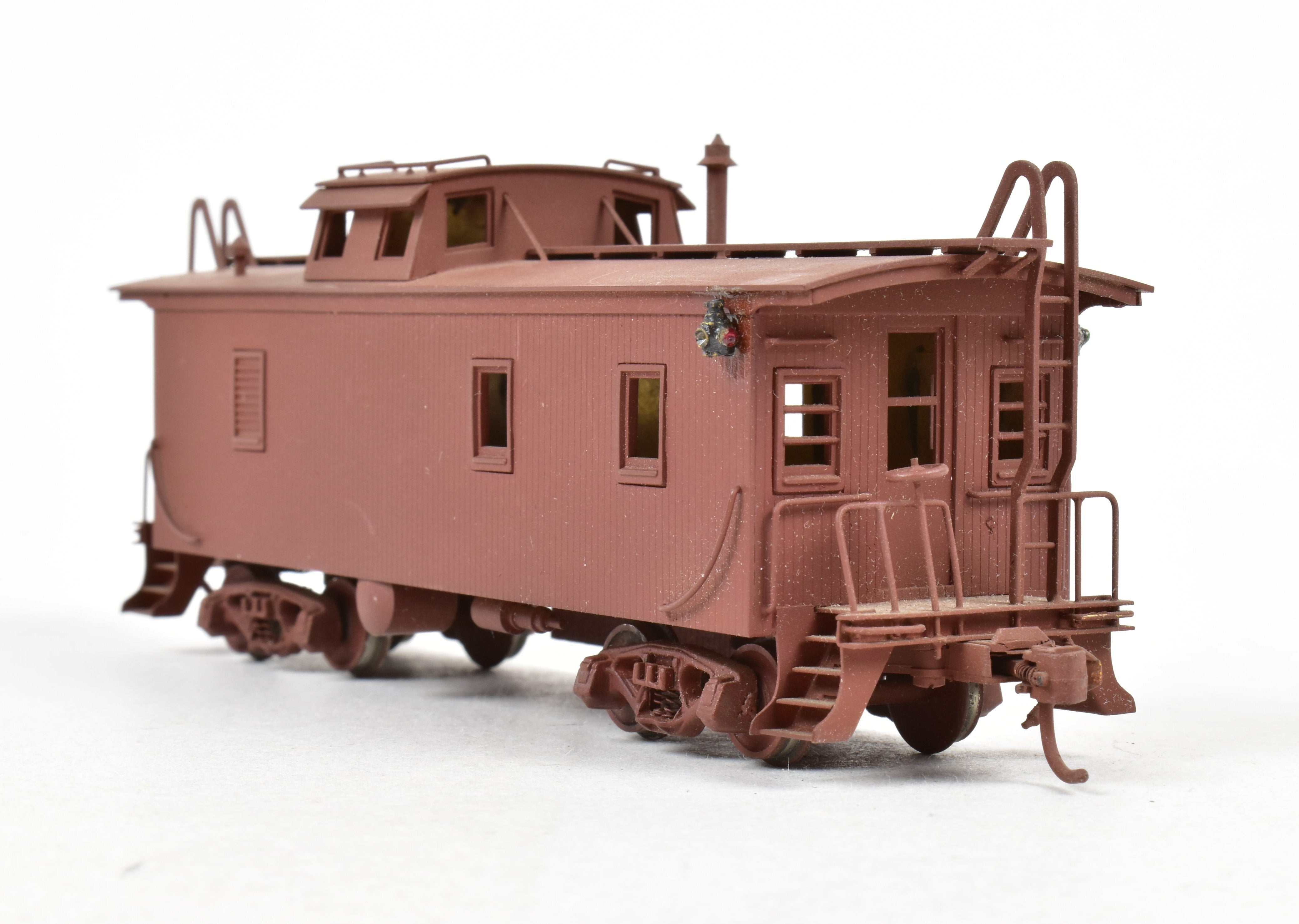 HO Brass Trains Inc. Union Pacific CA-1 Unlettered Painted Wood Caboose, No Box