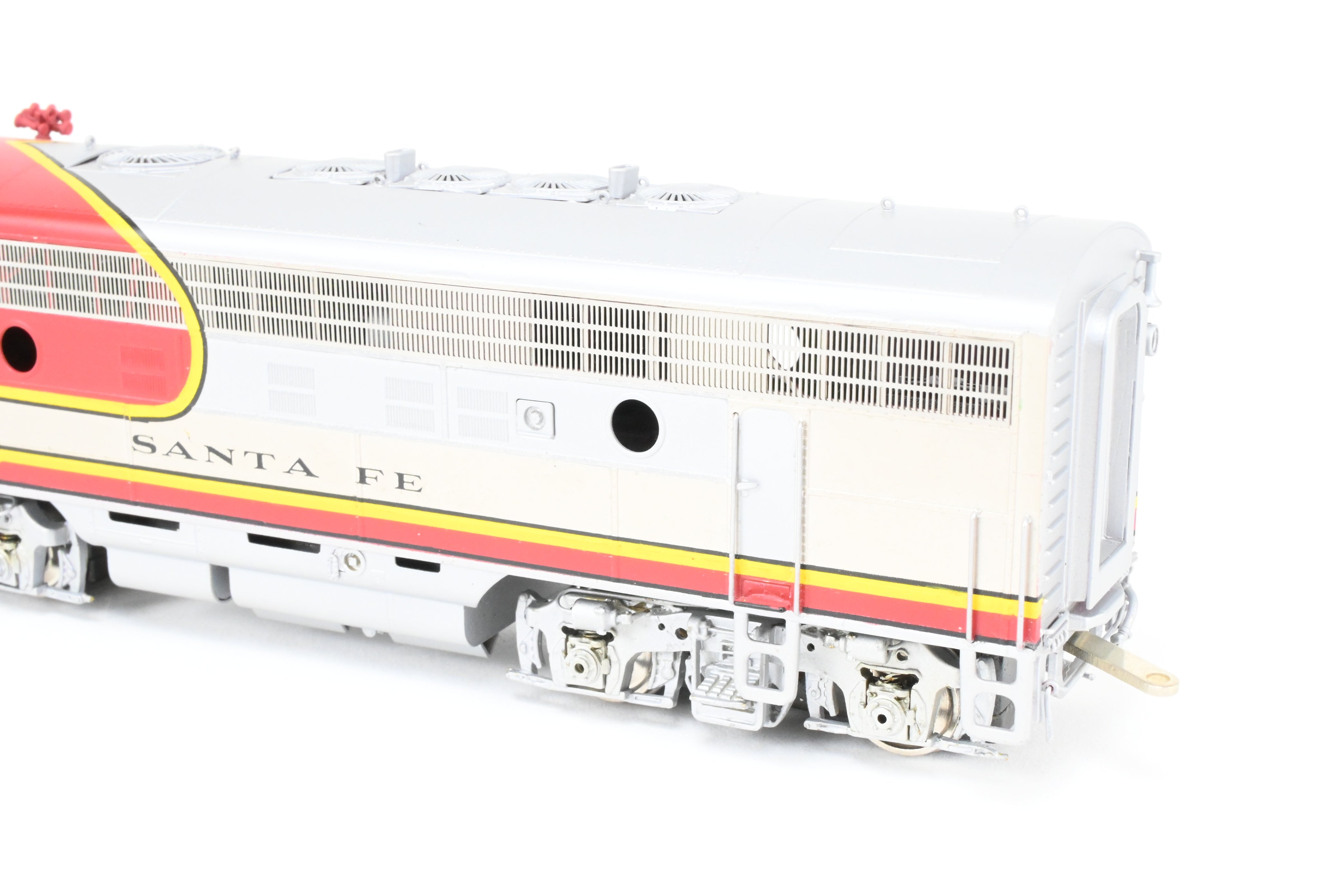 HO Scale Brass Model Train Oriental Limited ATSF - Santa Fe EMD F7 Phase II 1500 HP A/B/B/A Set with Factory Plated and Painted Finish