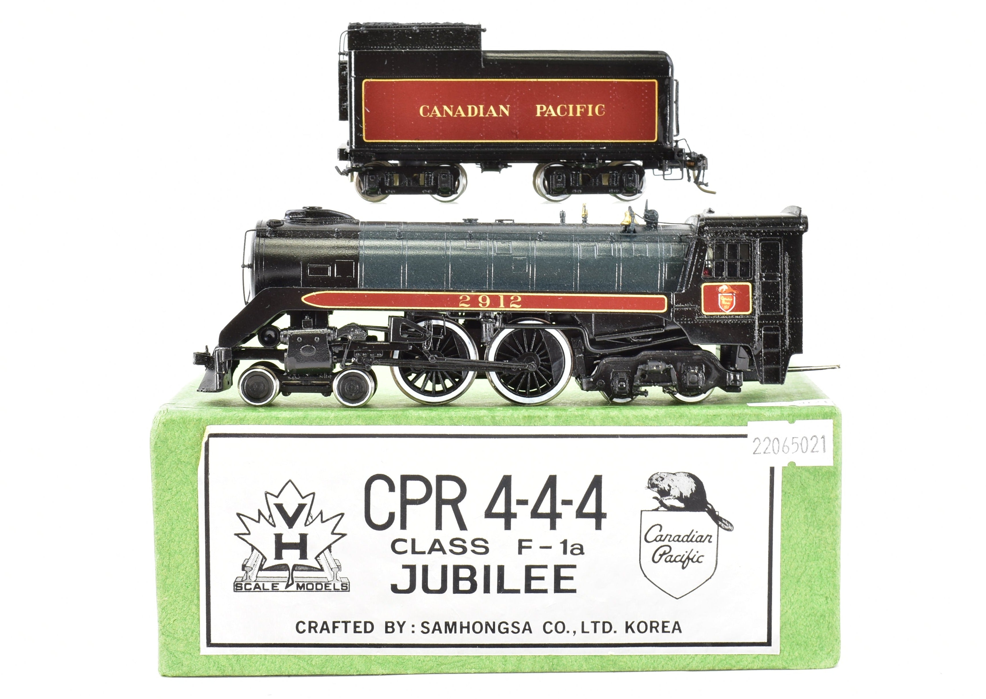 HO Scale Brass PFM - Van Hobbies CPR - Canadian Pacific Railway 4-4-4 Class F-1a Jubilee Model Locomotive with Custom Painted Finish