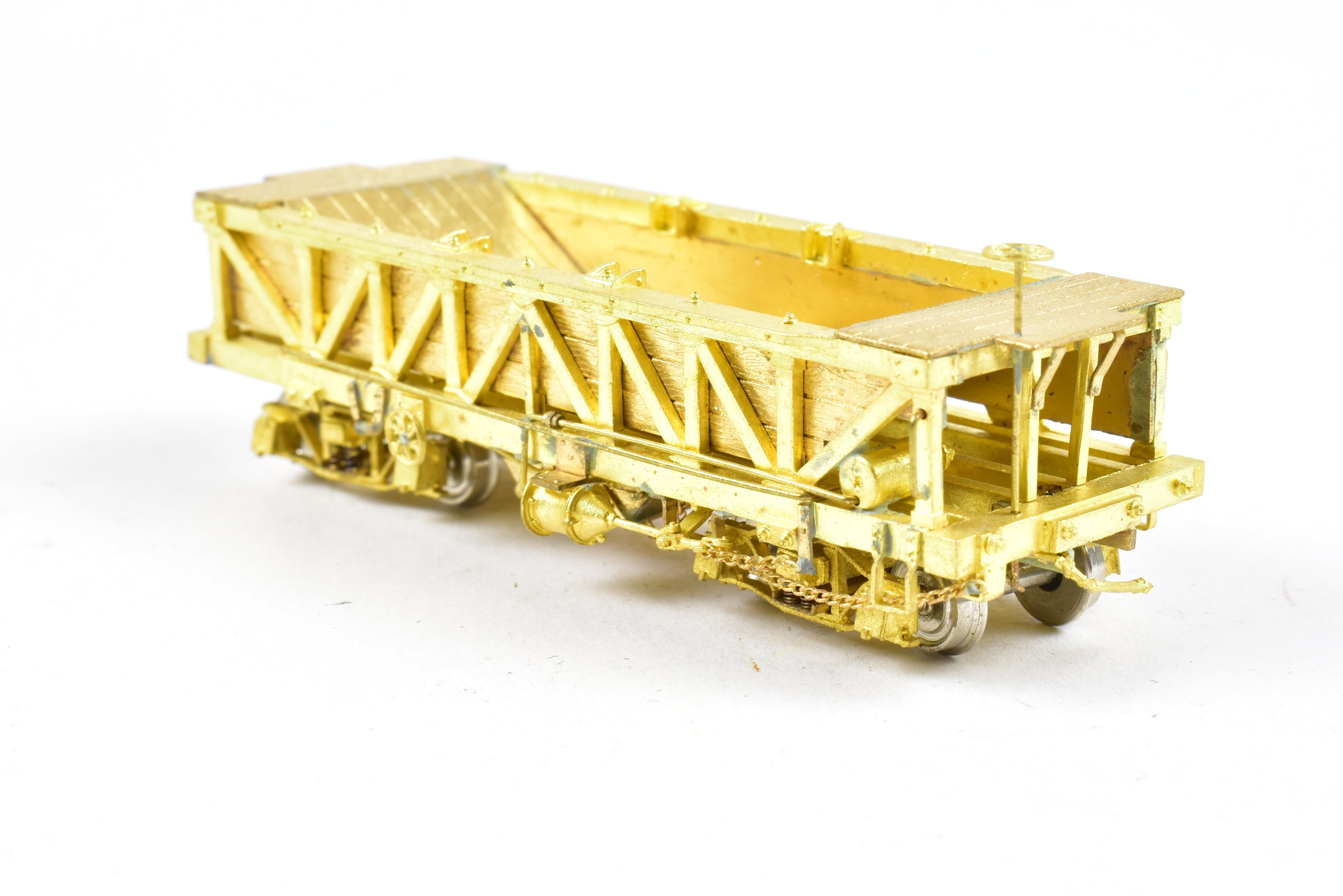 HOn3 Scale Brass Rock Car by OMI - Overland Models, Inc. Featuring Sprung Trucks for Various Roads