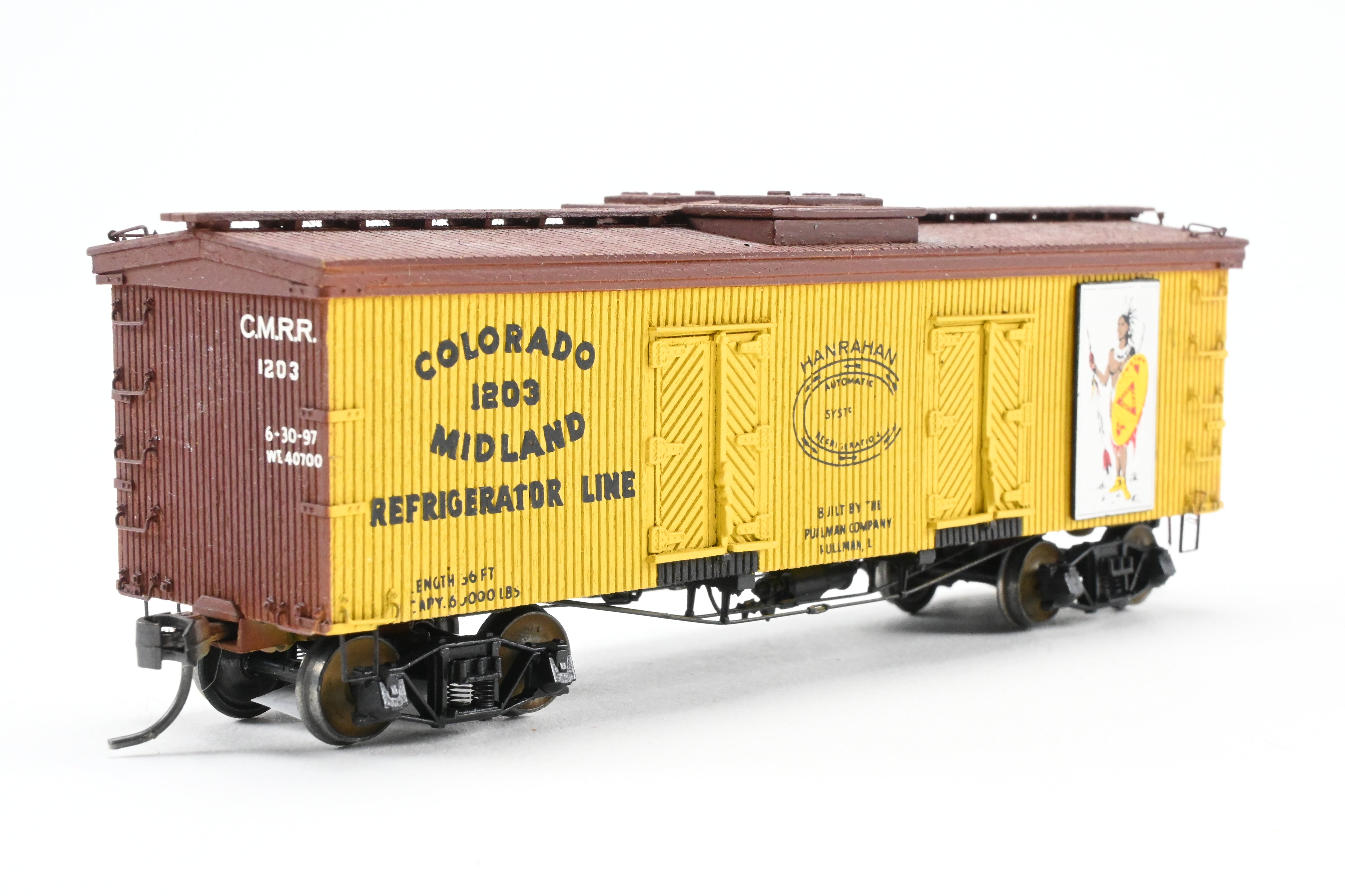 La Belle Woodworking 36' Colorado Midland Wood Sided Reefer, Fully Assembled & Painted