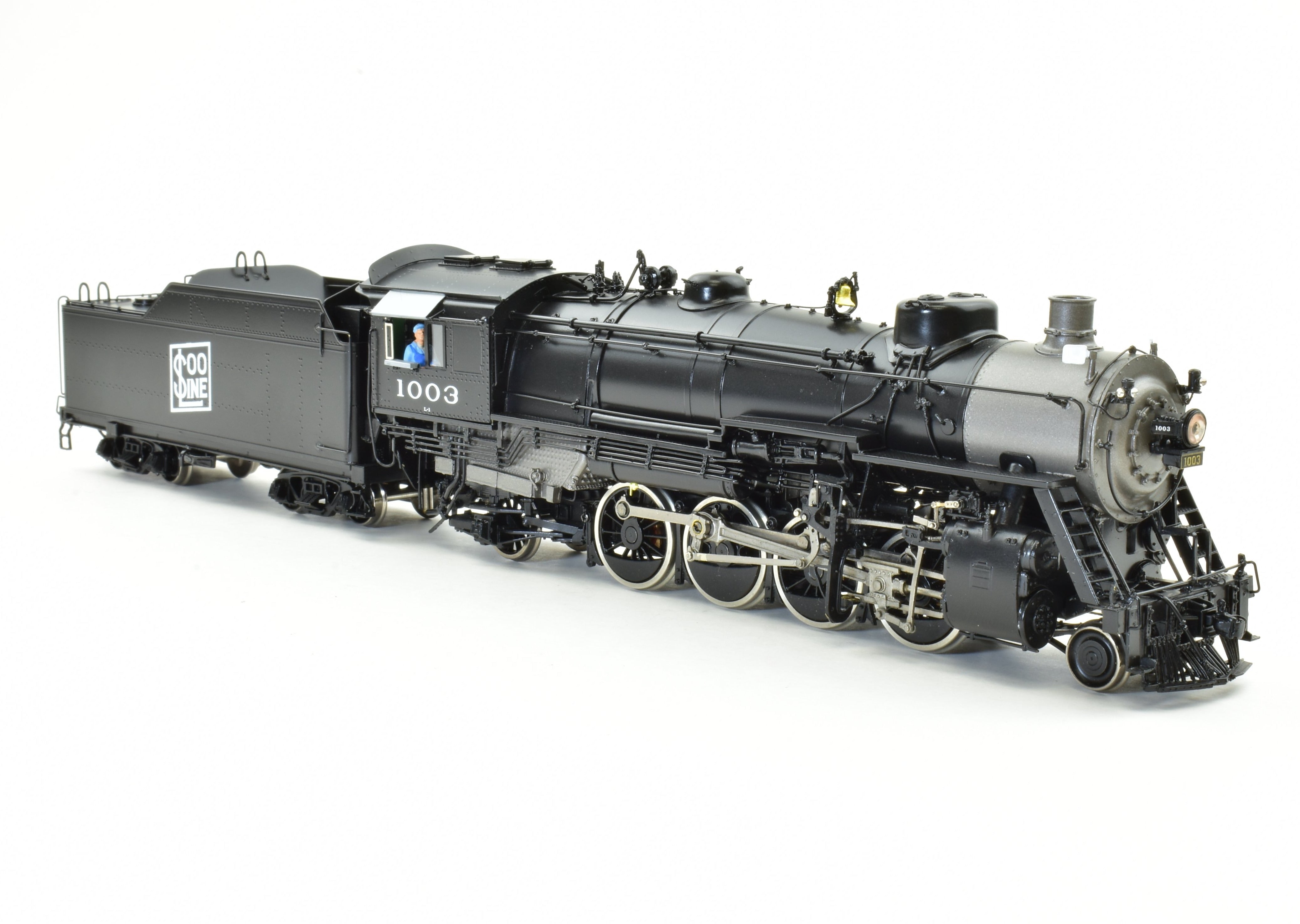 HO Scale Brass Division Point Soo Line Mikado 2-8-2 Locomotive Model #1003 from the 1940s Era
