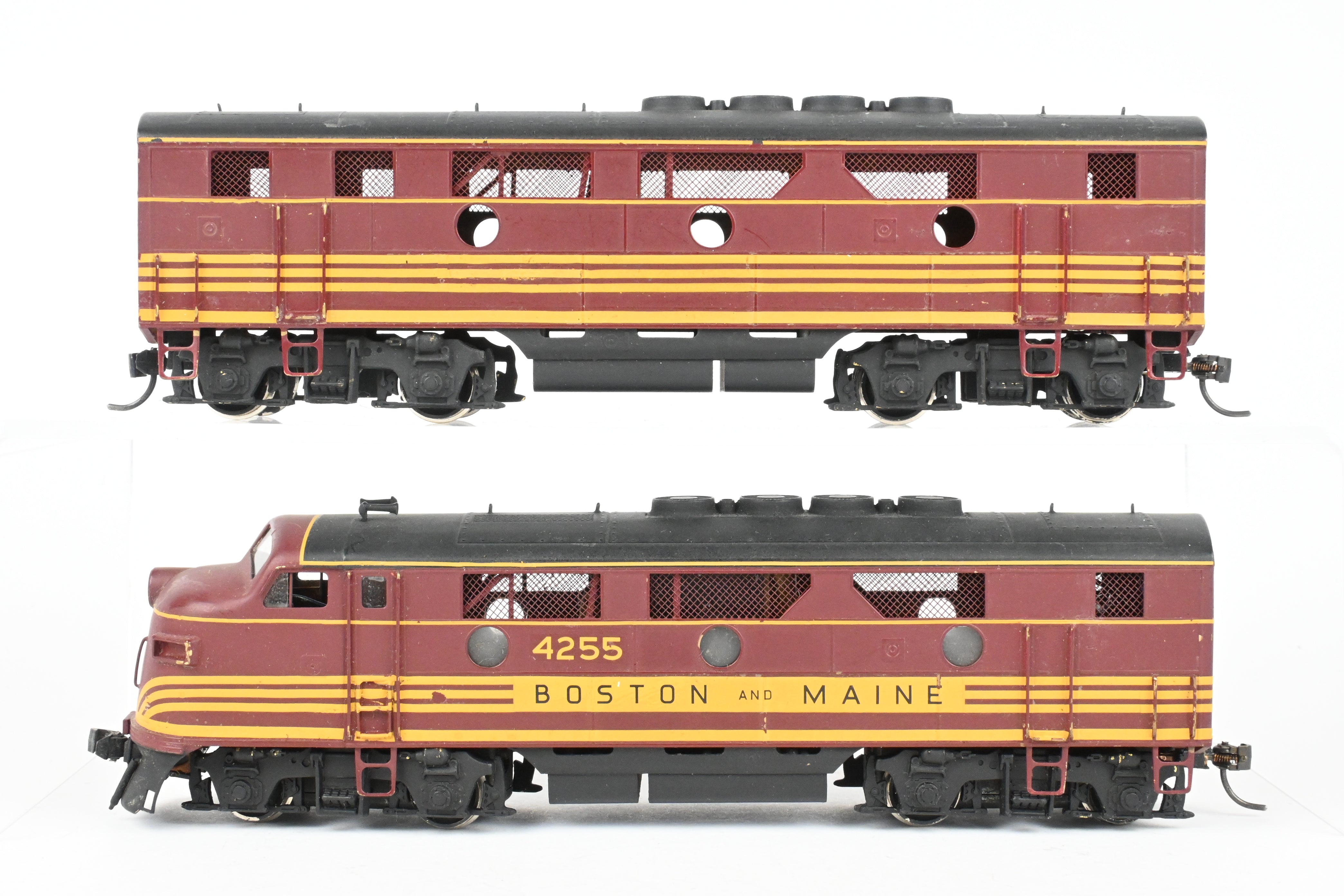 HO Scale Brass Hallmark B&M Boston & Maine EMD F3 A/B Set - Powered A, Unpowered B