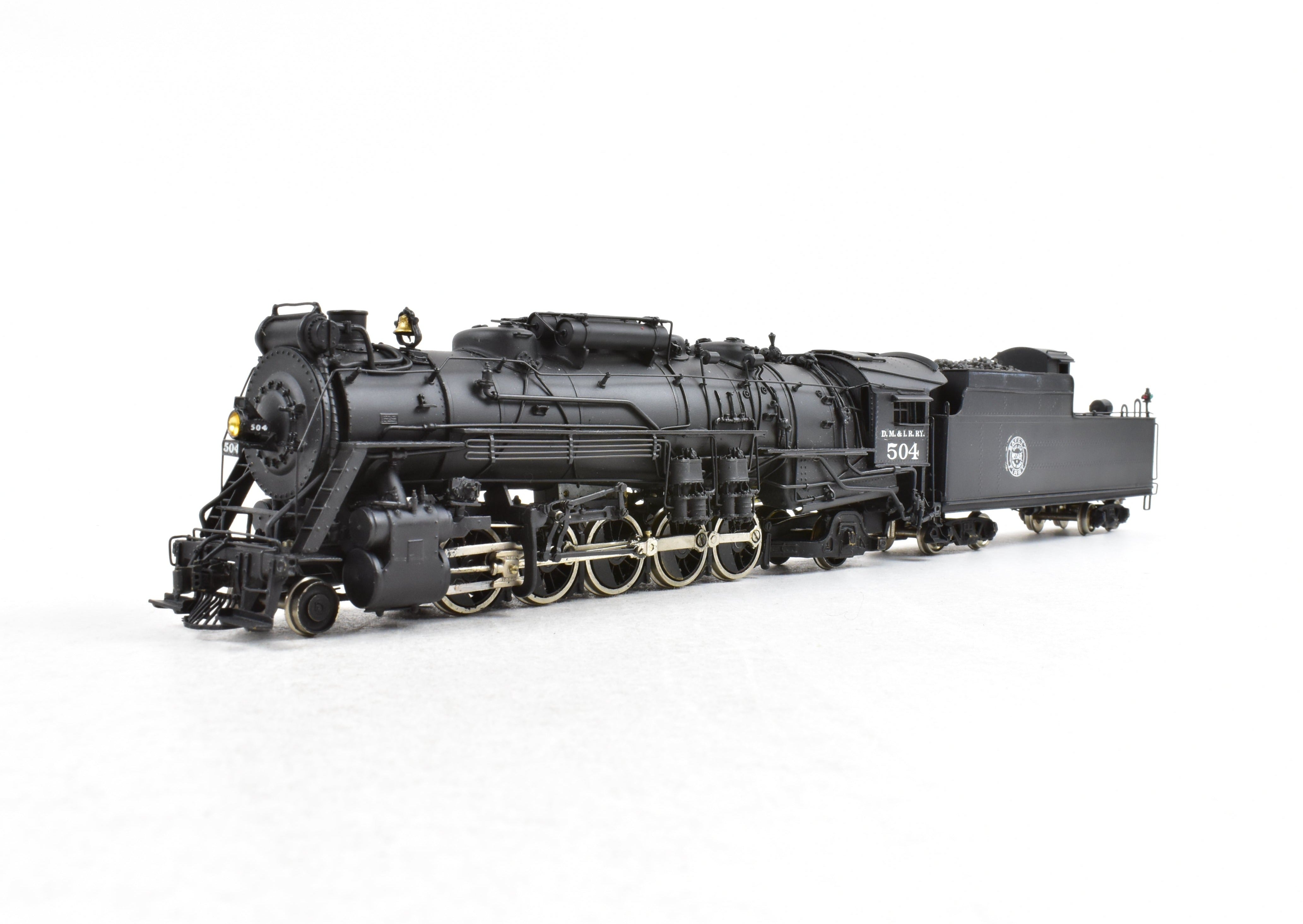 HO Brass Key Imports DM&IR 2-10-2 Santa Fe Class E Custom Painted Locomotive No. 504