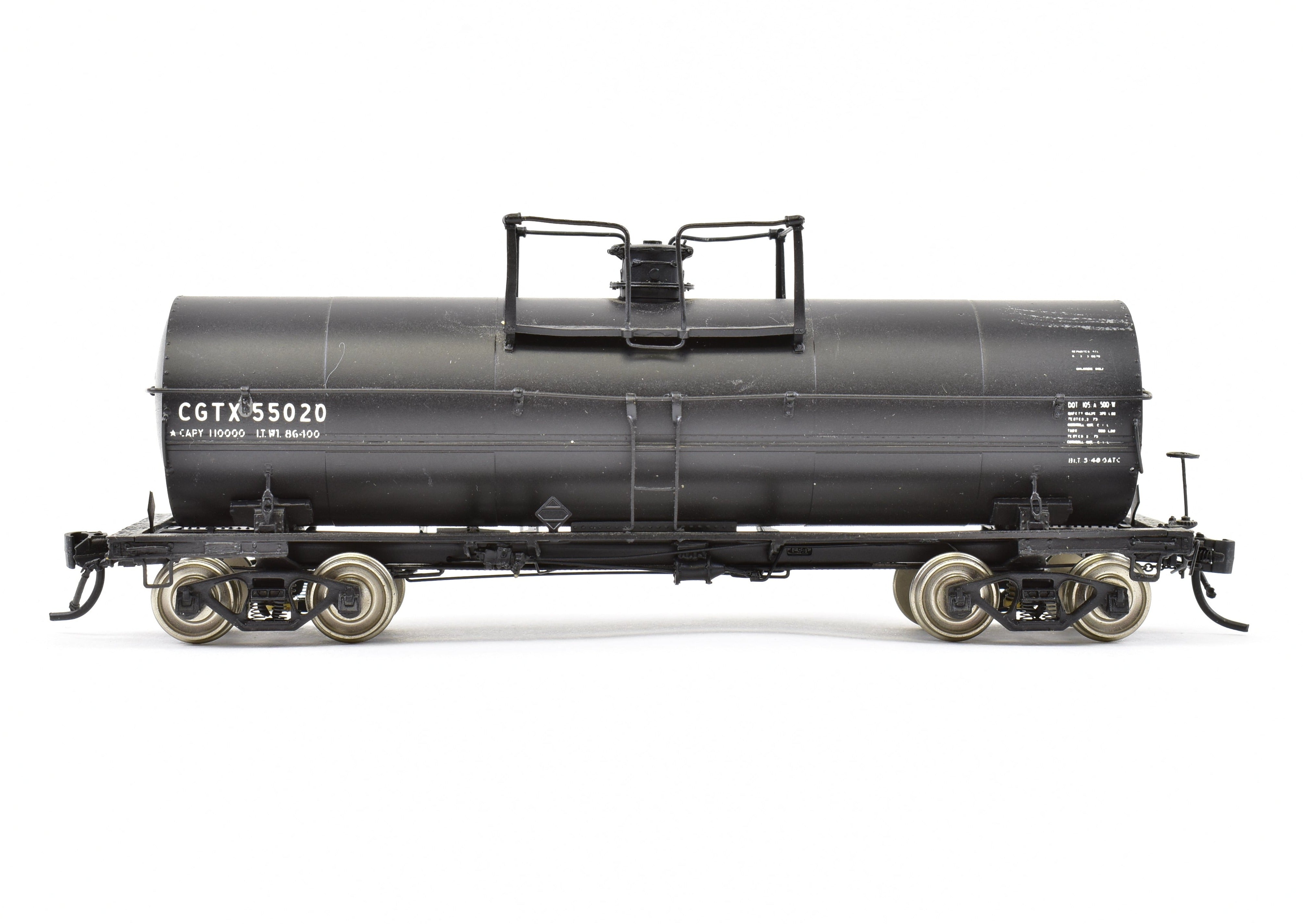 HO Scale Brass OMI - Overland Models, Inc. CGTX - GATX of Canada ACF Single Dome 8,000 Gallon Insulated High - Pressure Tank Car Model for CP