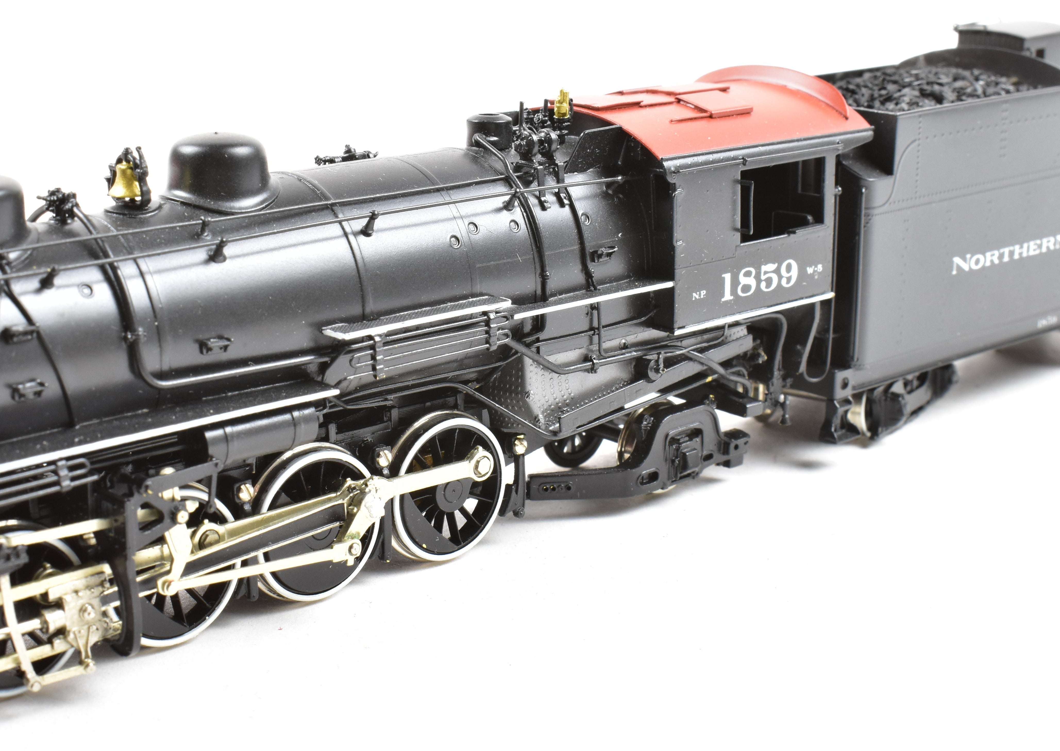 HO Scale Brass Classic Model Train - Key Imports Northern Pacific W - 5 1846 Class 2 - 8 - 2 Mikado Locomotive #1859 Professionally Painted