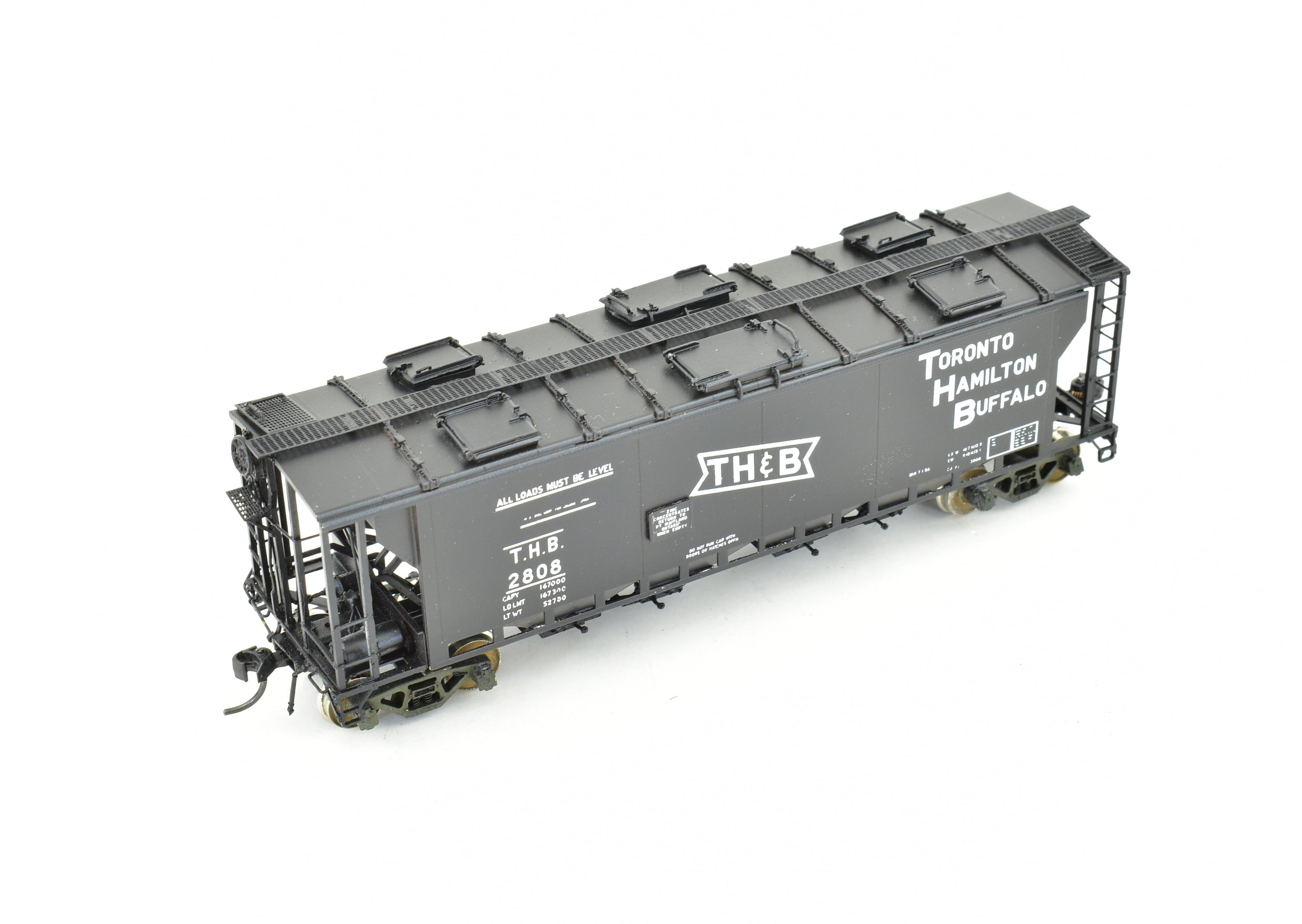 OMI HO Brass Custom Painted TH&B - CN Slab Side Covered Hopper Model