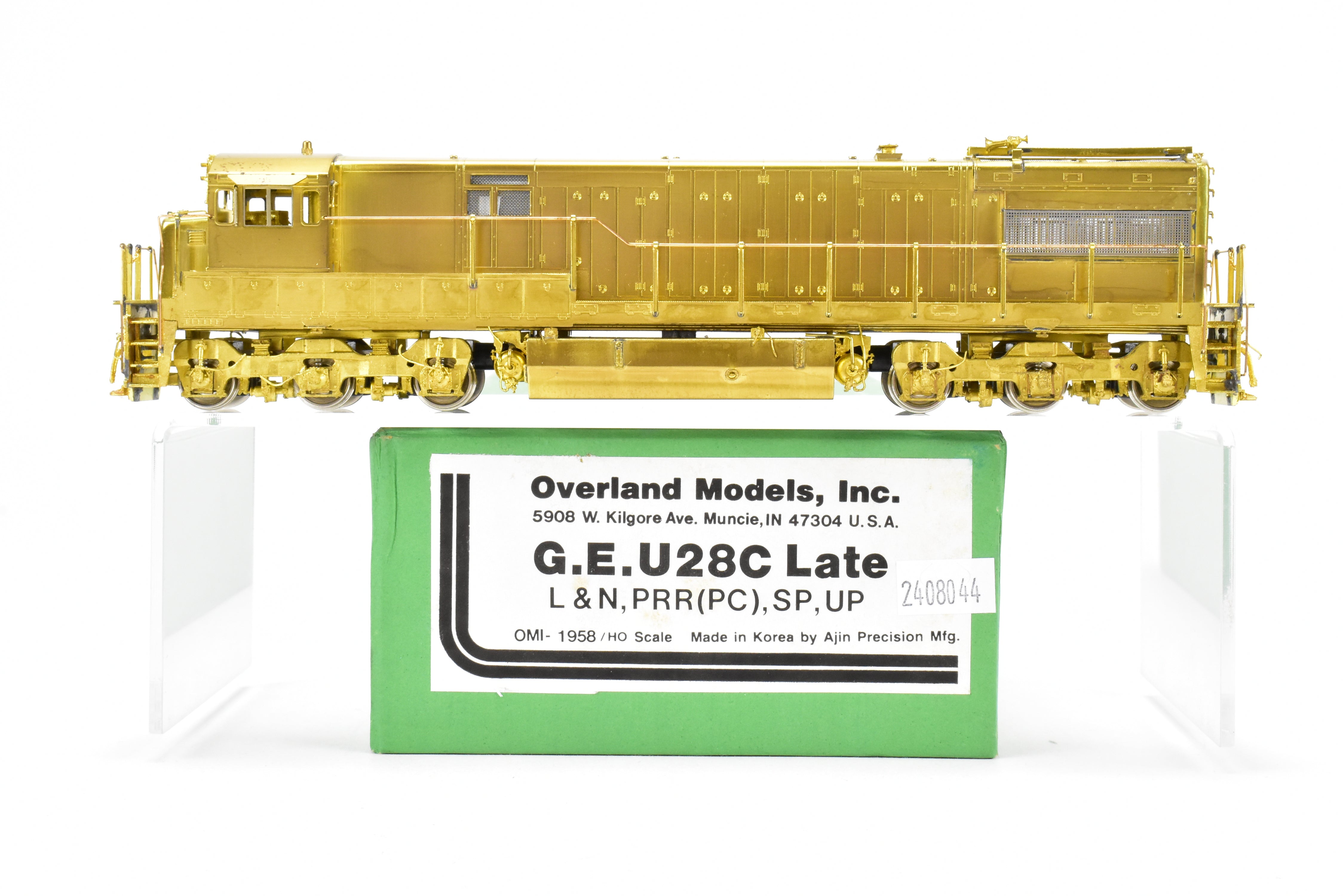 HO Scale Brass GE U-28C (Late Version) Model Trains by Overland Models, Inc. for Various Railroads