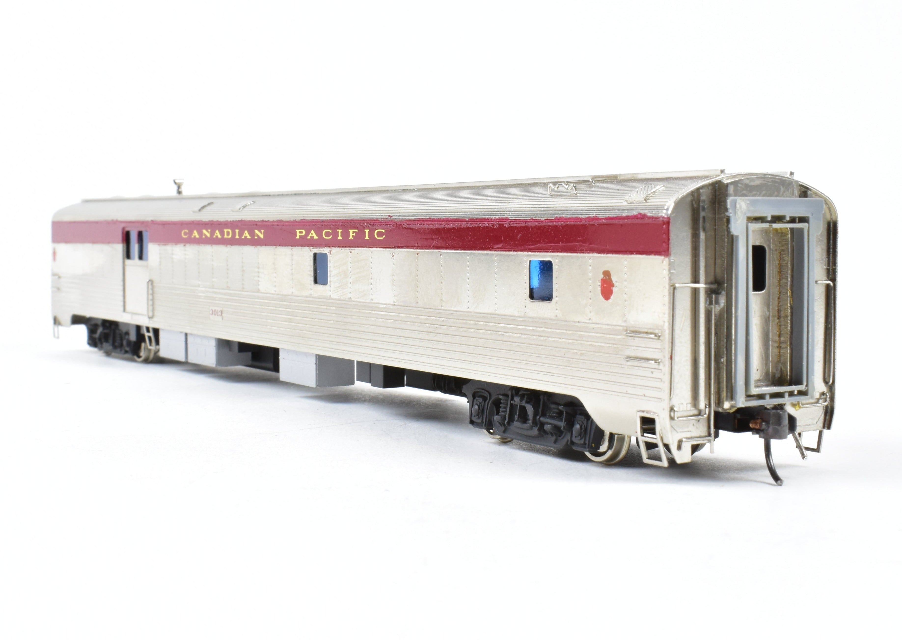 HO Scale Brass Model of Canadian Pacific Railroad #610 Lightweight Baggage Dormitory Custom Finished by S. Soho & Co.