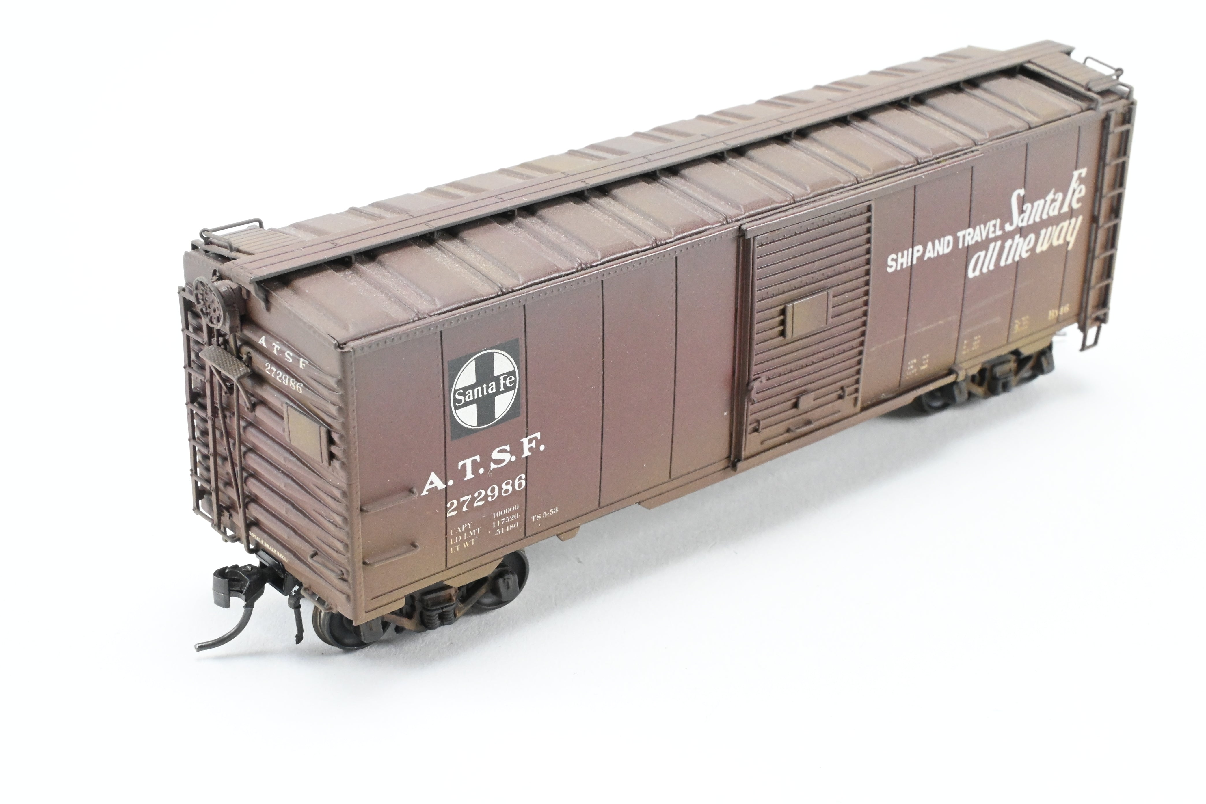HO Brass Precision Scale Co. ATSF Santa Fe 1937 40' Single Door Boxcar No. 272986