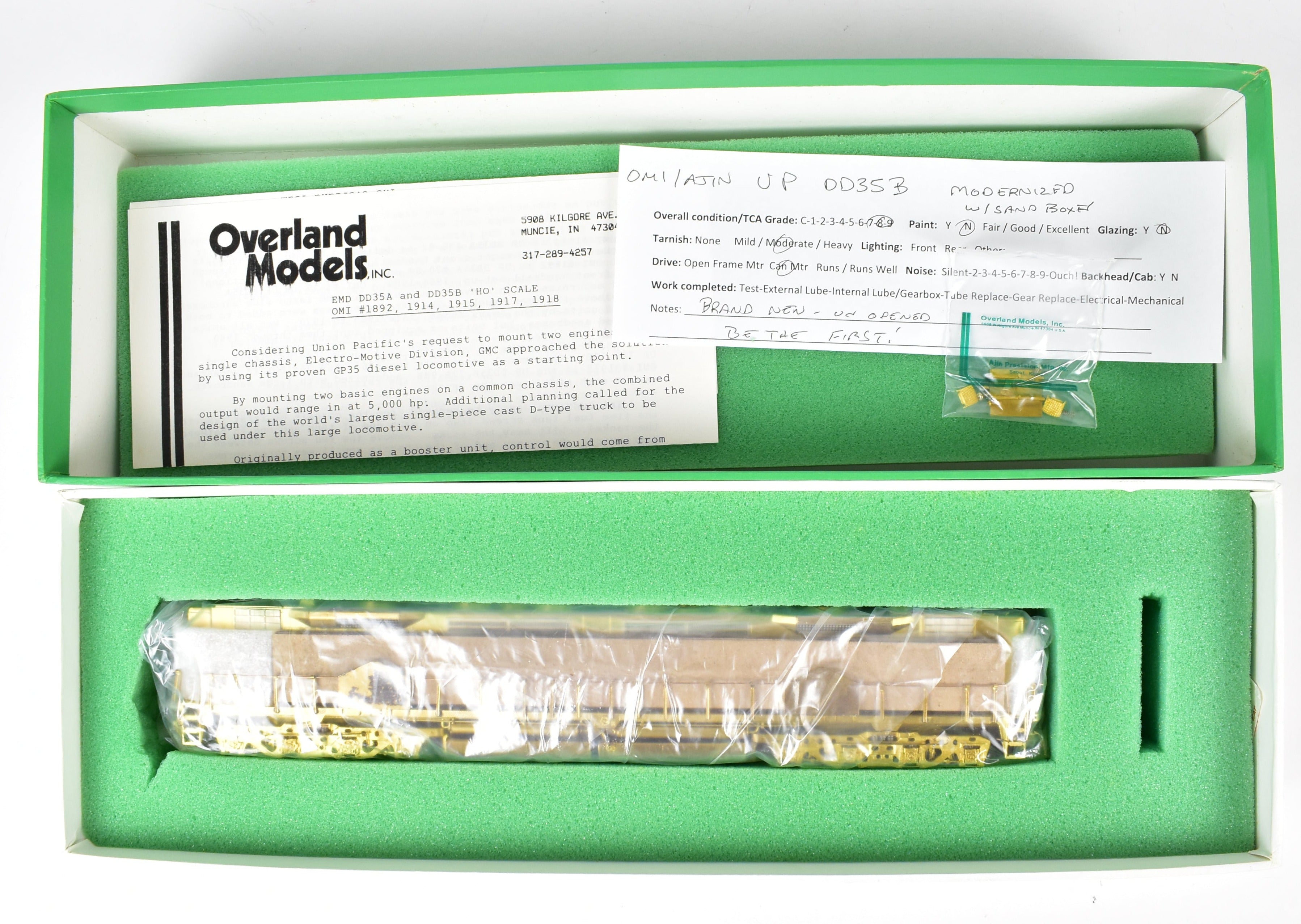 HO Brass OMI UP Union Pacific Modernized EMD DD - 35B with Sandboxes