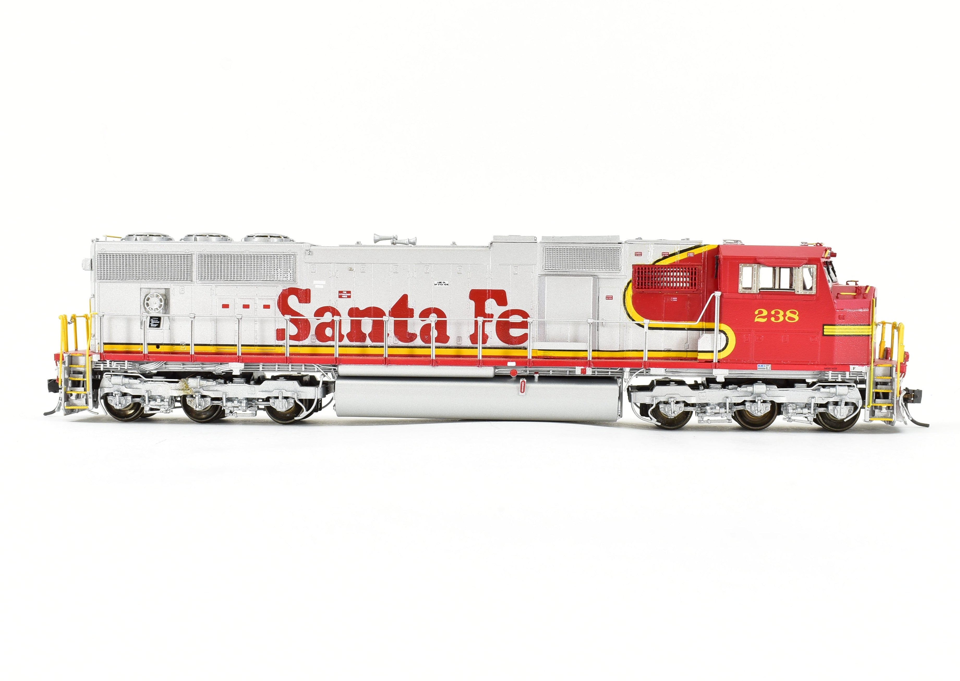 HO Scale Brass Locomotive - Overland Models, Inc. ATSF - Santa Fe EMD SD75M FP, Factory-Painted and Lettered No. 238