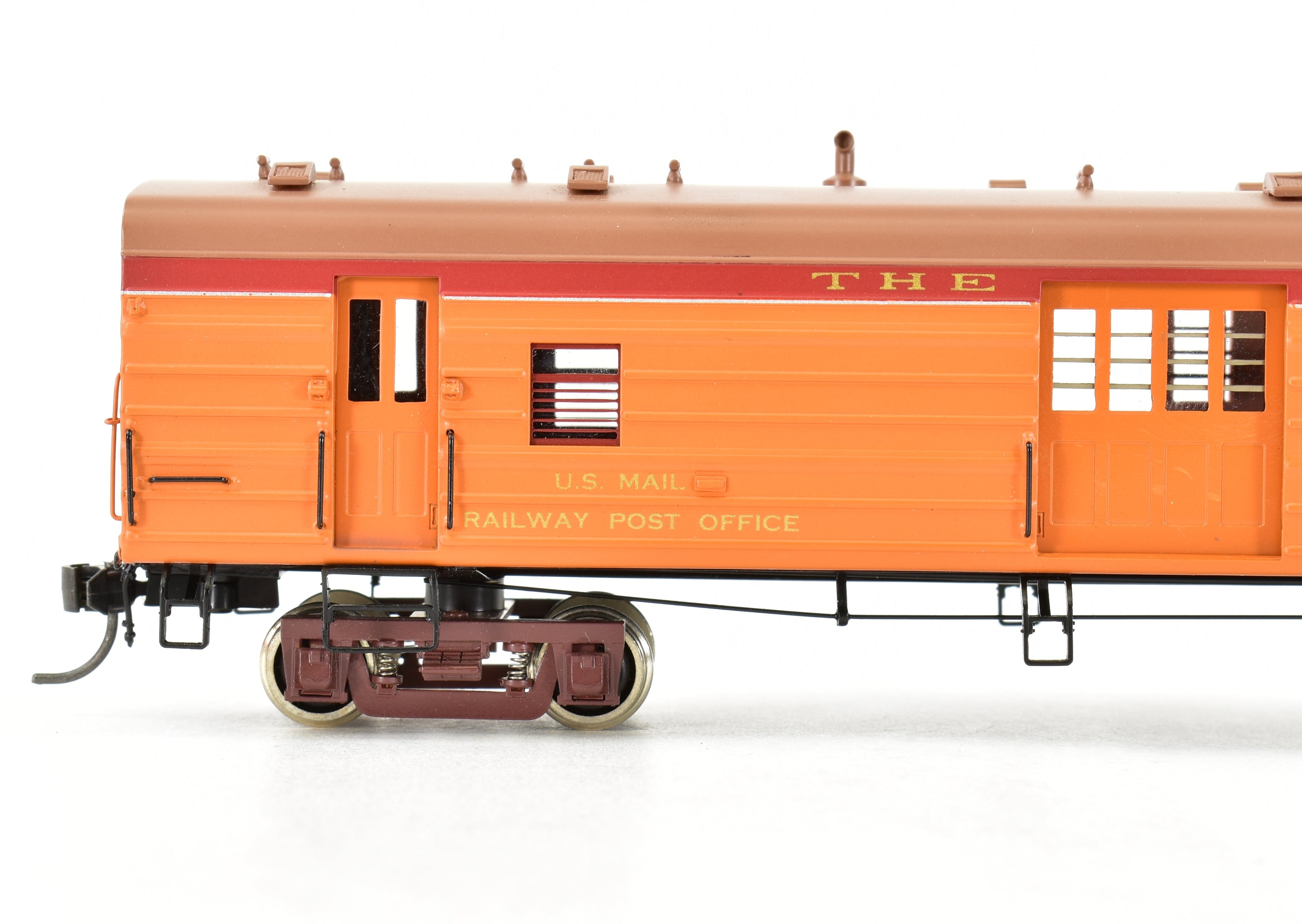 HO Scale Brass Milwaukee Road Branchline Express Mail Car by Precision Scale Co., Factory Painted