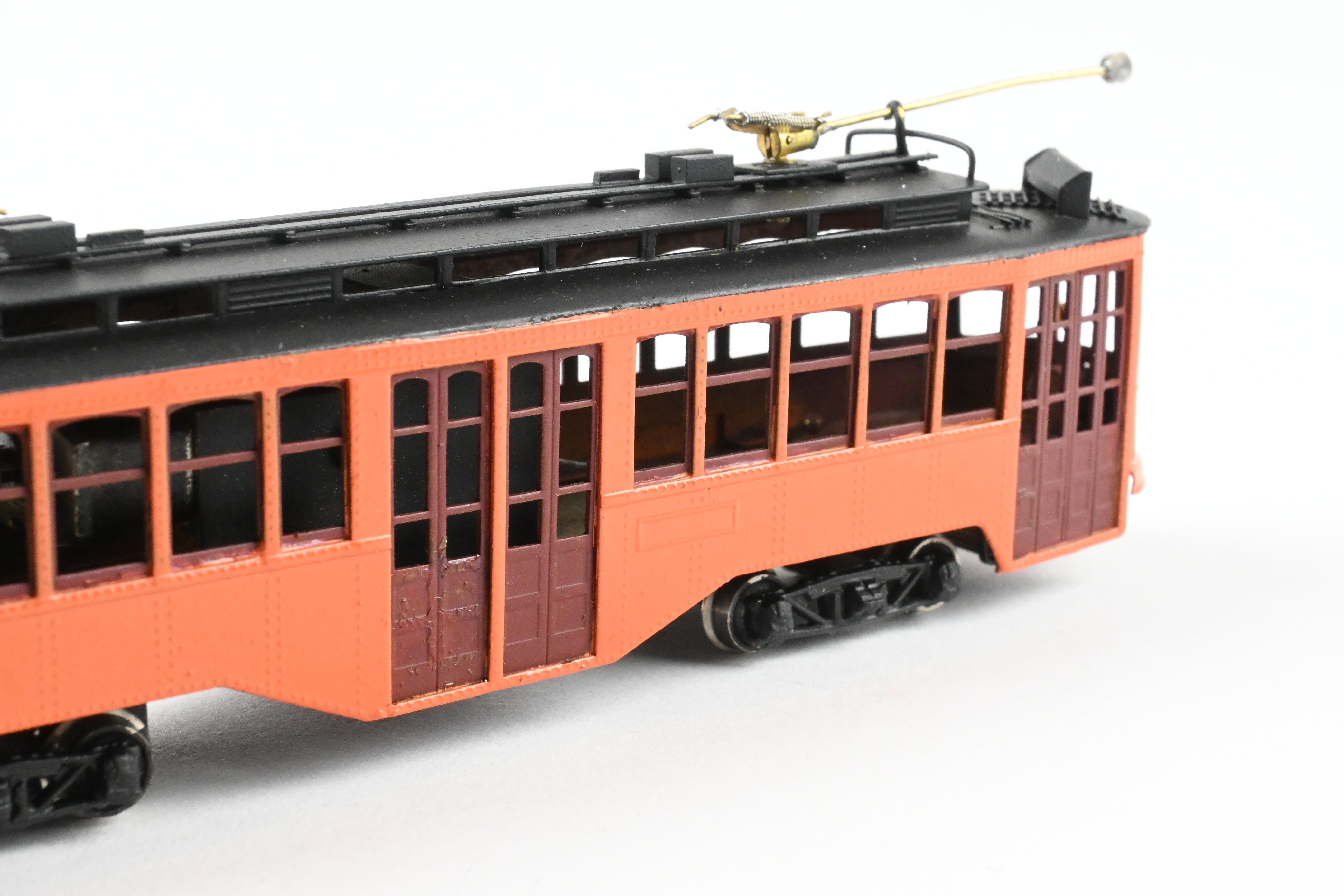 HO Scale Brass Fairfield Models Pittsburgh Railway Co. Double End Jones Trolley CP Unlettered - A Collectible Model Train