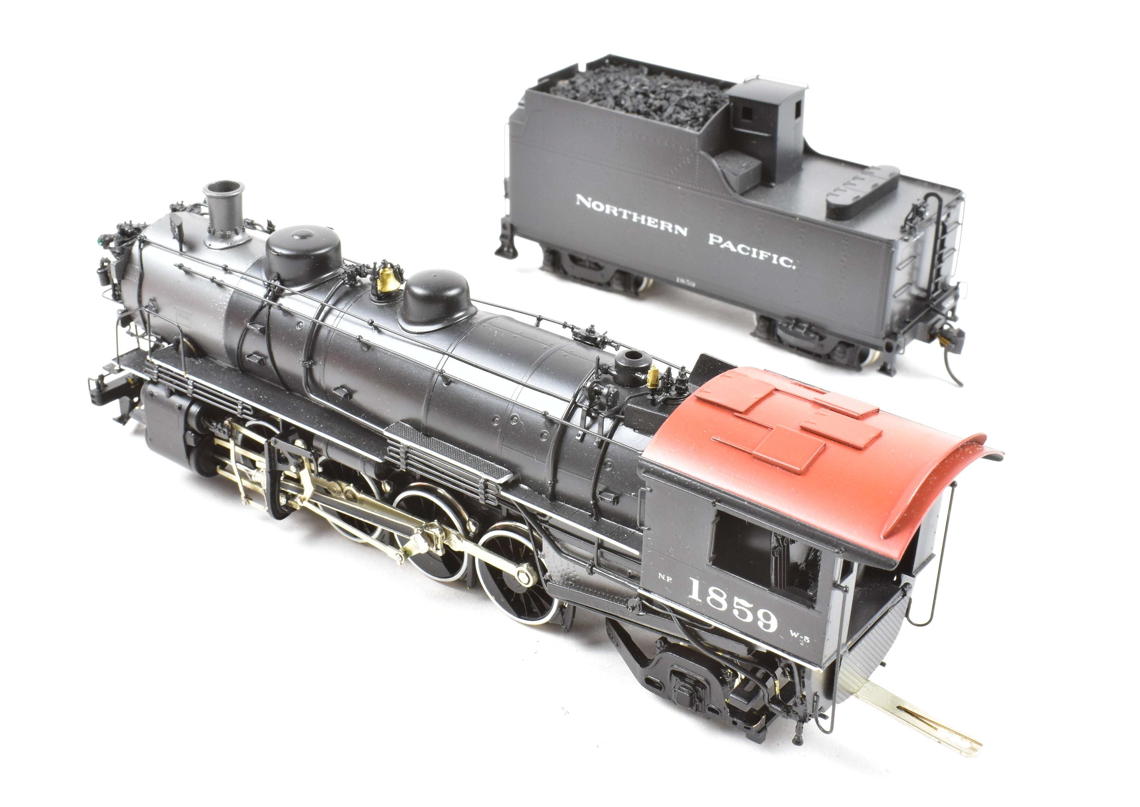 HO Scale Brass Classic Model Train - Key Imports Northern Pacific W - 5 1846 Class 2 - 8 - 2 Mikado Locomotive #1859 Professionally Painted