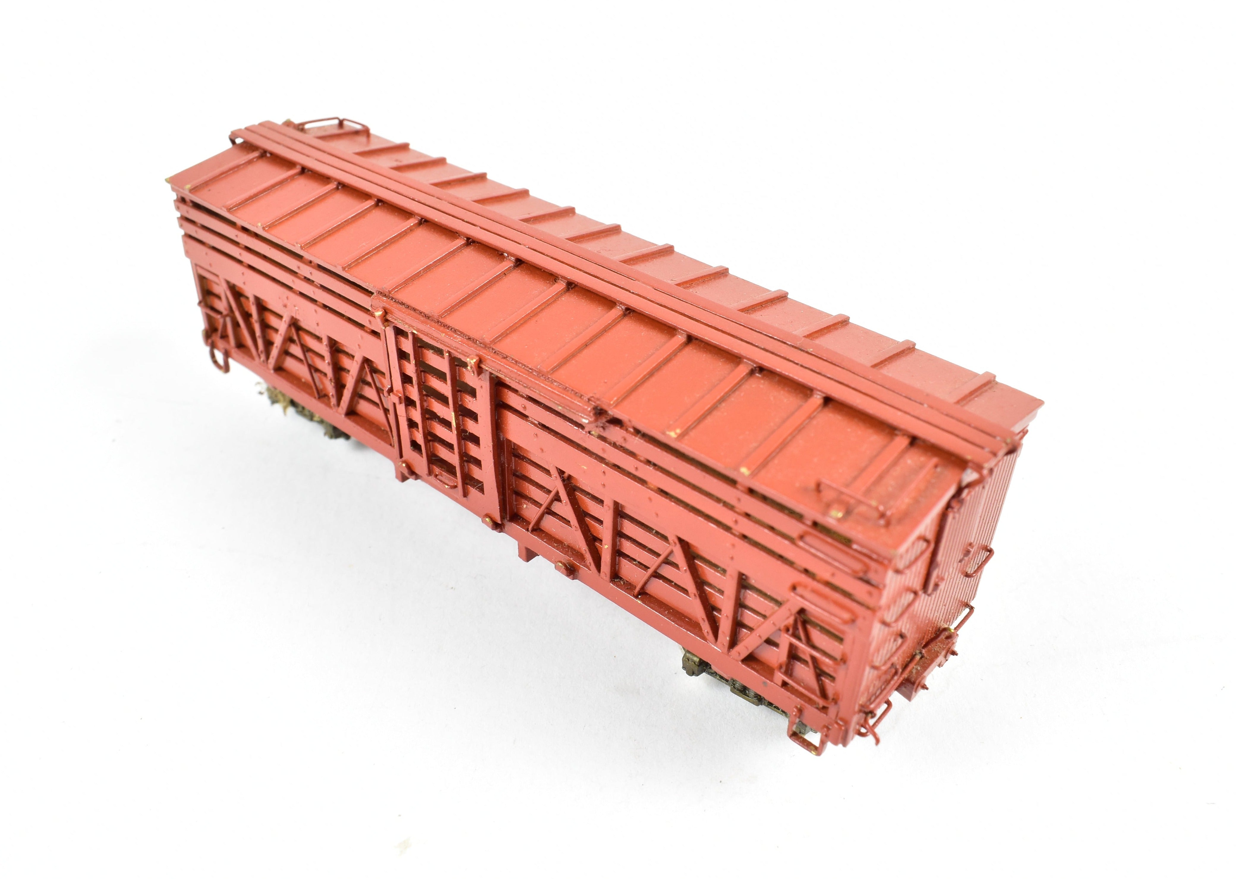 HOn3 Scale Brass Precision Model 30' Stock Car by Precision Scale Co. for Colorado and Southern (C&S) or Rio Grande Southern (RGS) Railroads, Sold As-Is
