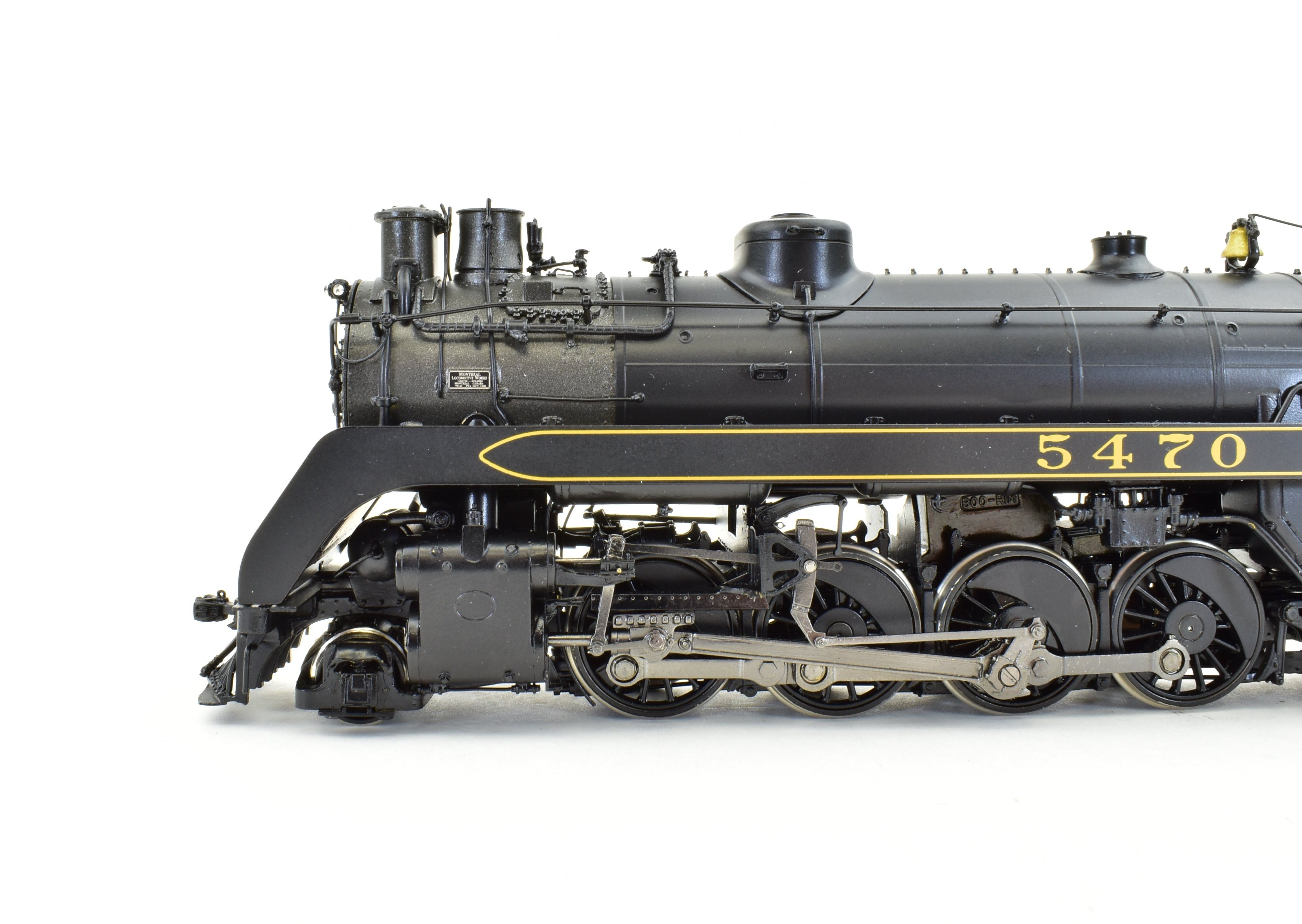 HO Scale Brass Model Train - Division Point CPR (Canadian Pacific Railway) Class P - 2k 2 - 8 - 2 Steam Locomotive #5470 with Front Pilot