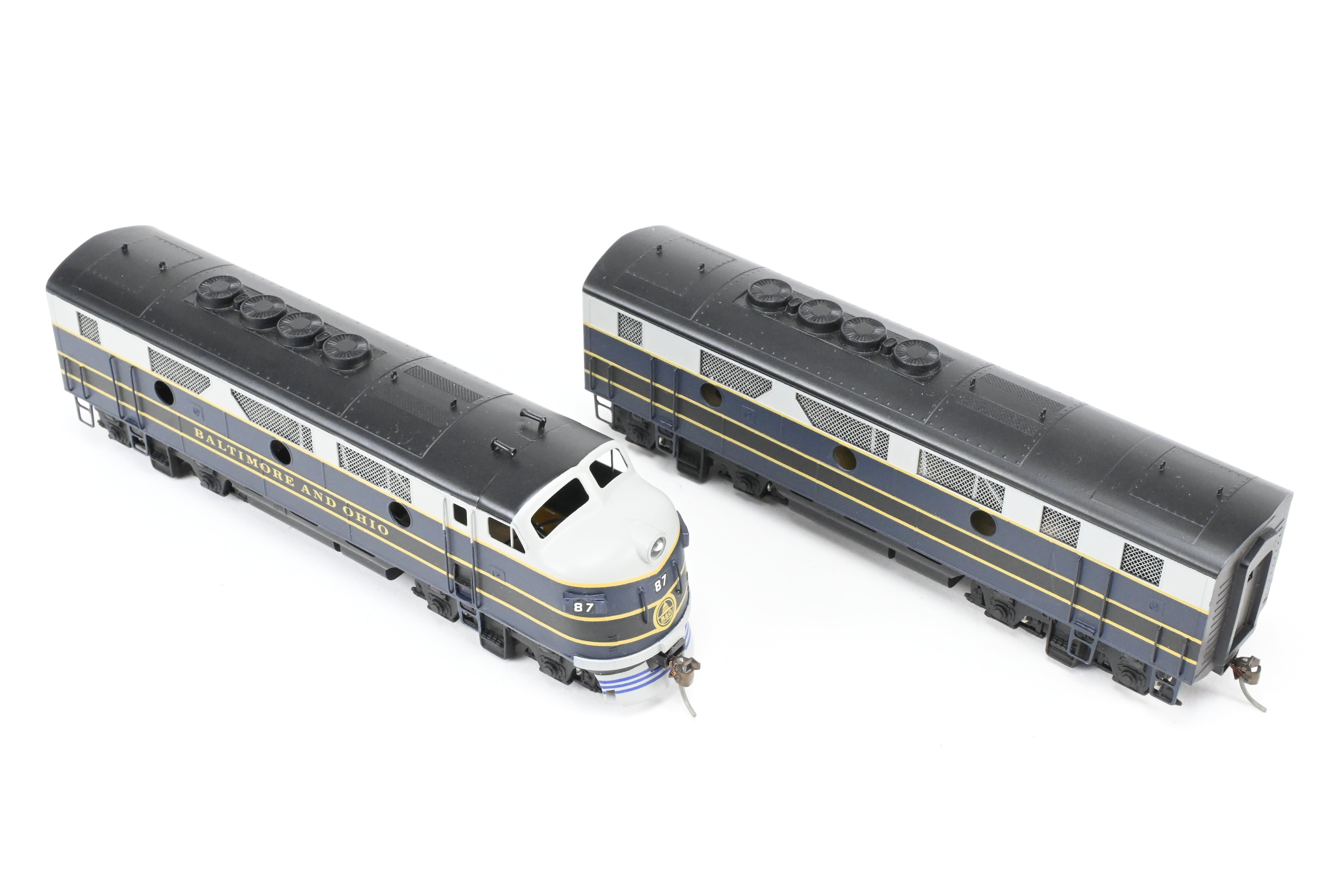 HO Scale Brass Hallmark B&O EMD F3 A/B Set - Powered A, Unpowered B