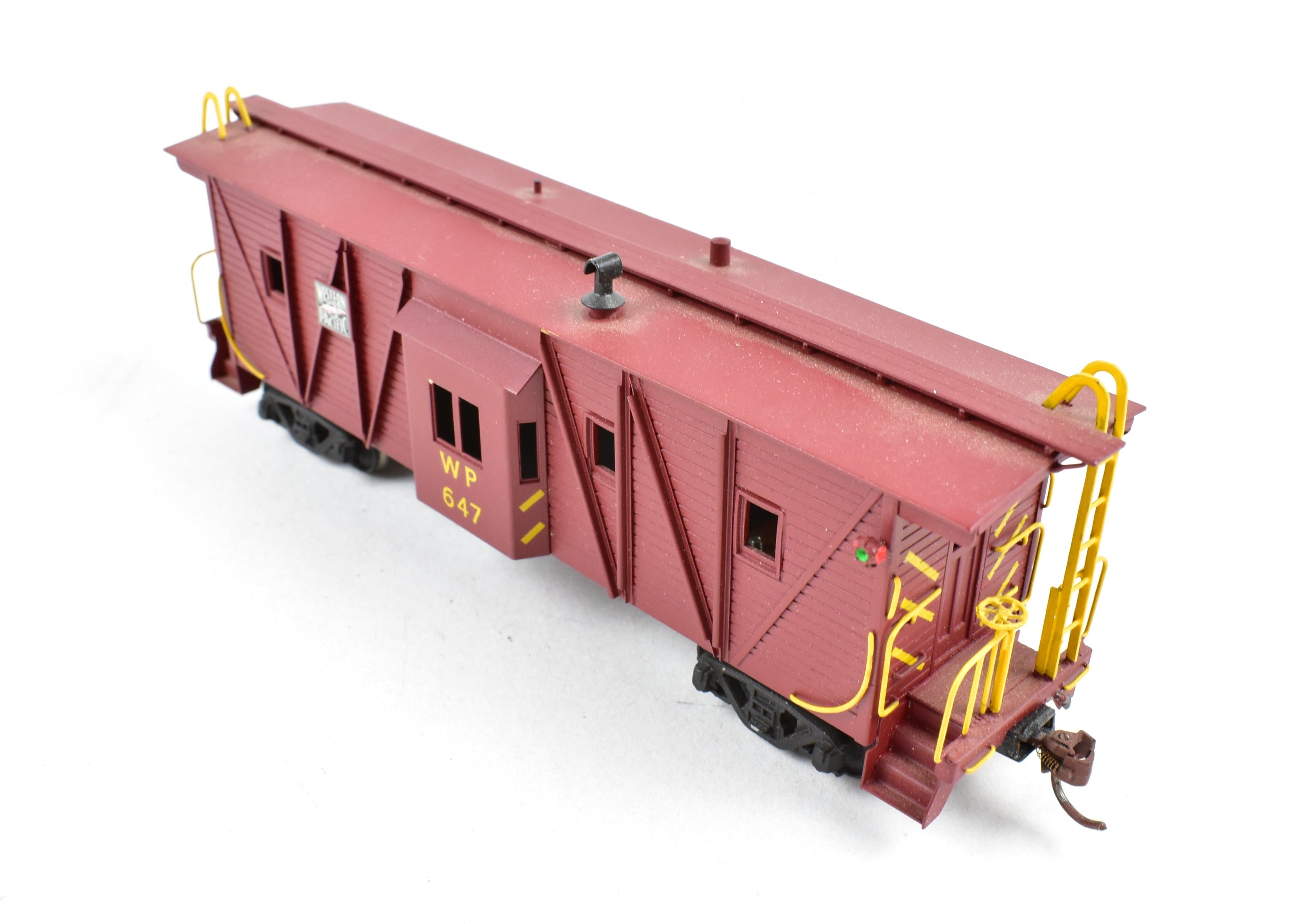 HO Scale Brass Balboa Western Pacific Outside Braced Bay Window Caboose Model - Western Pacific Style CP
