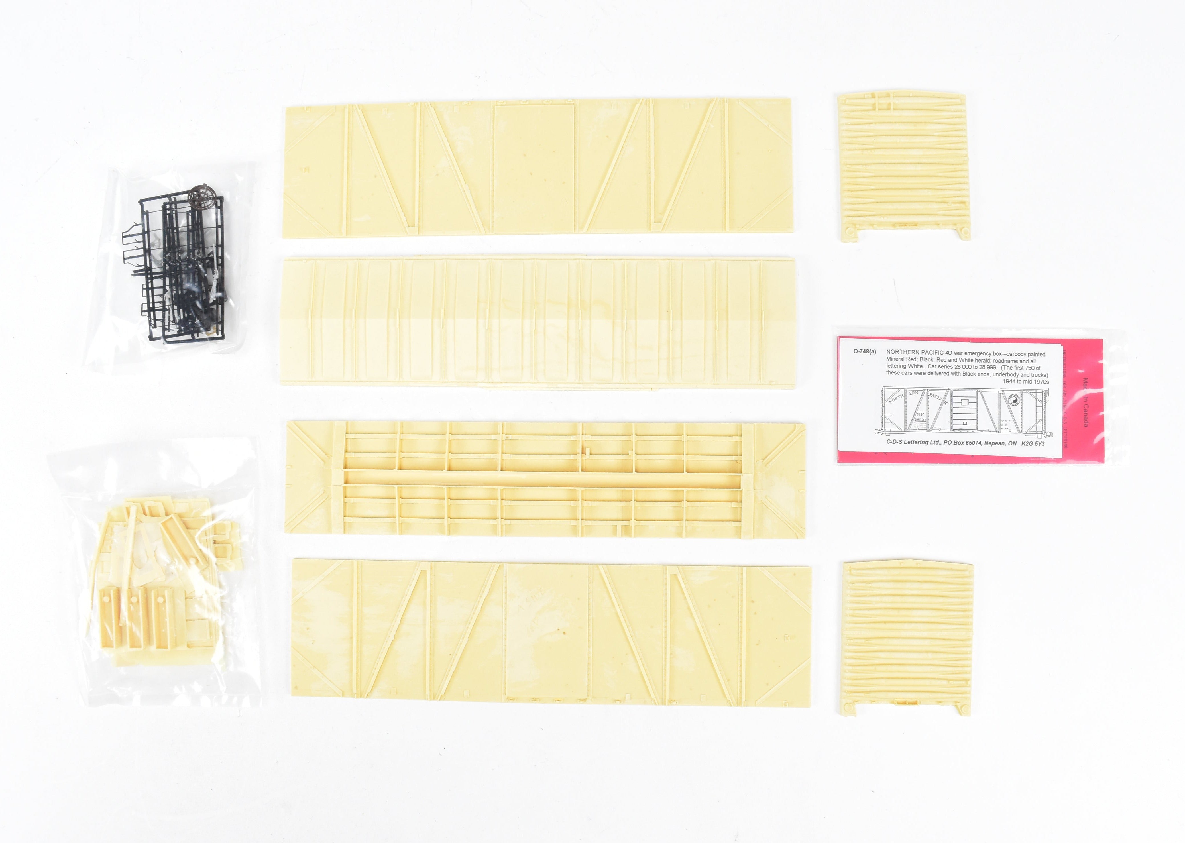 O Scale Chooch Ultra Scale II Resin Kit for NP 40' Outside Braced Box Car