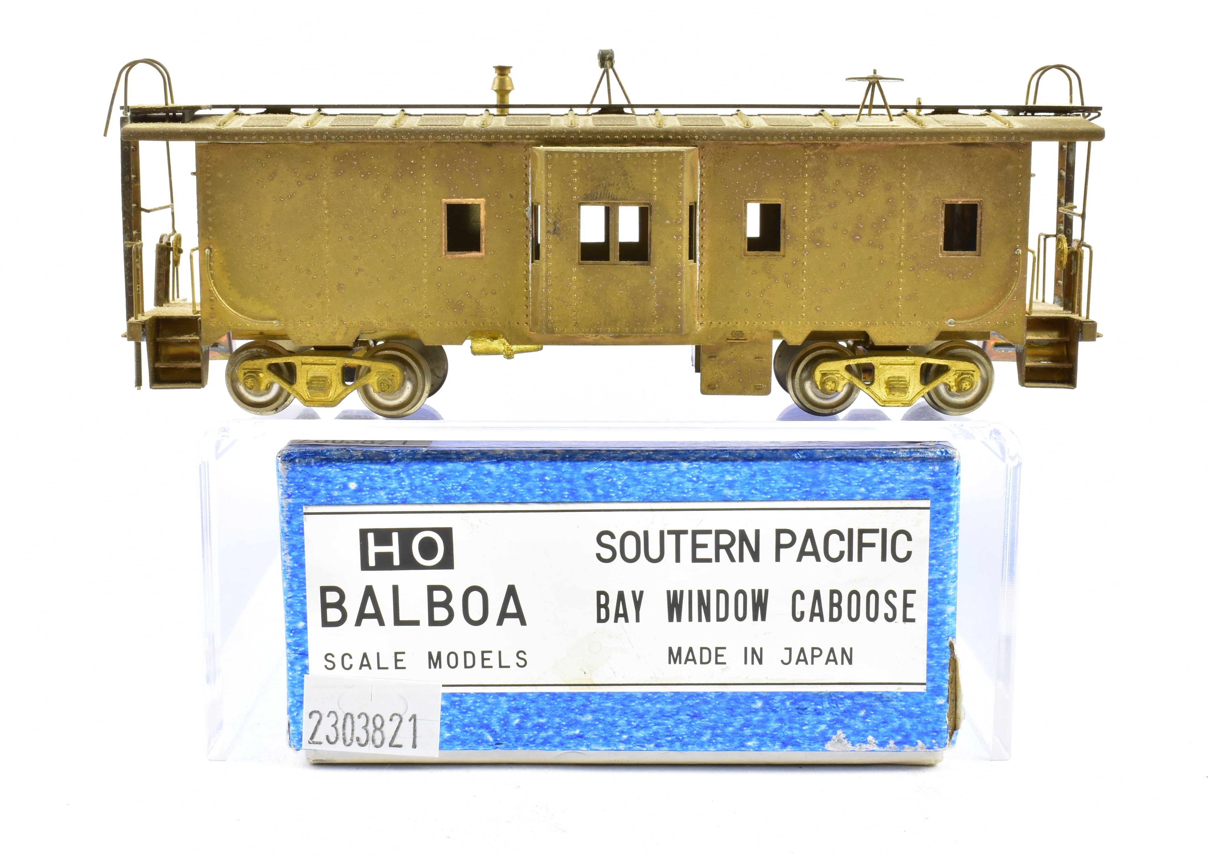 HO Scale Brass Balboa Southern Pacific Bay Window Caboose Model Train