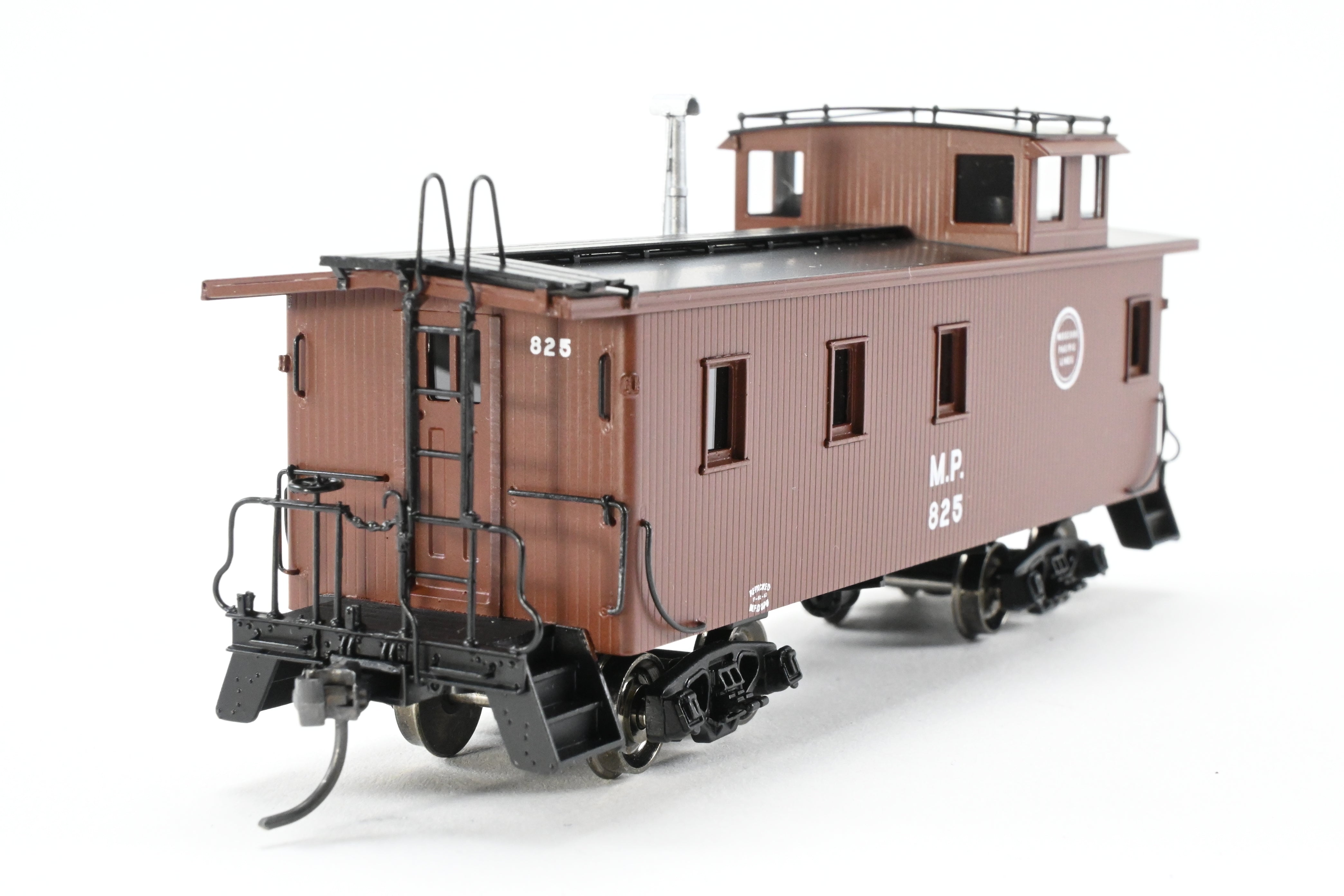 HO Scale Brass Missouri Pacific Wood - Side Caboose F/P #825 by OMI (Overland Models, Inc.)